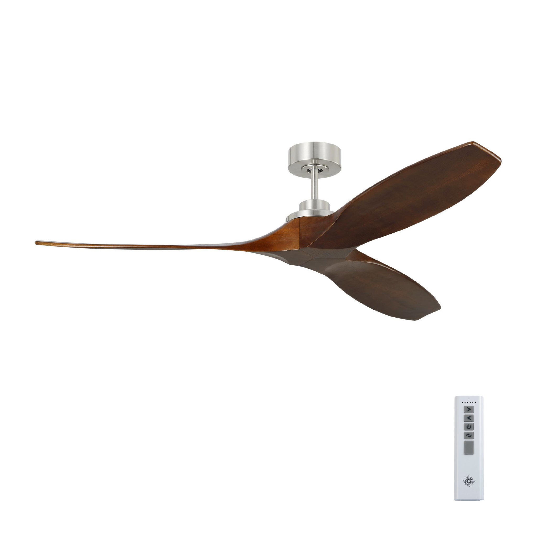 Sean Lavin Collins 60" Ceiling Fan in Brushed Steel w/ Dark Walnut Blade D:60'' H:12 1/2''