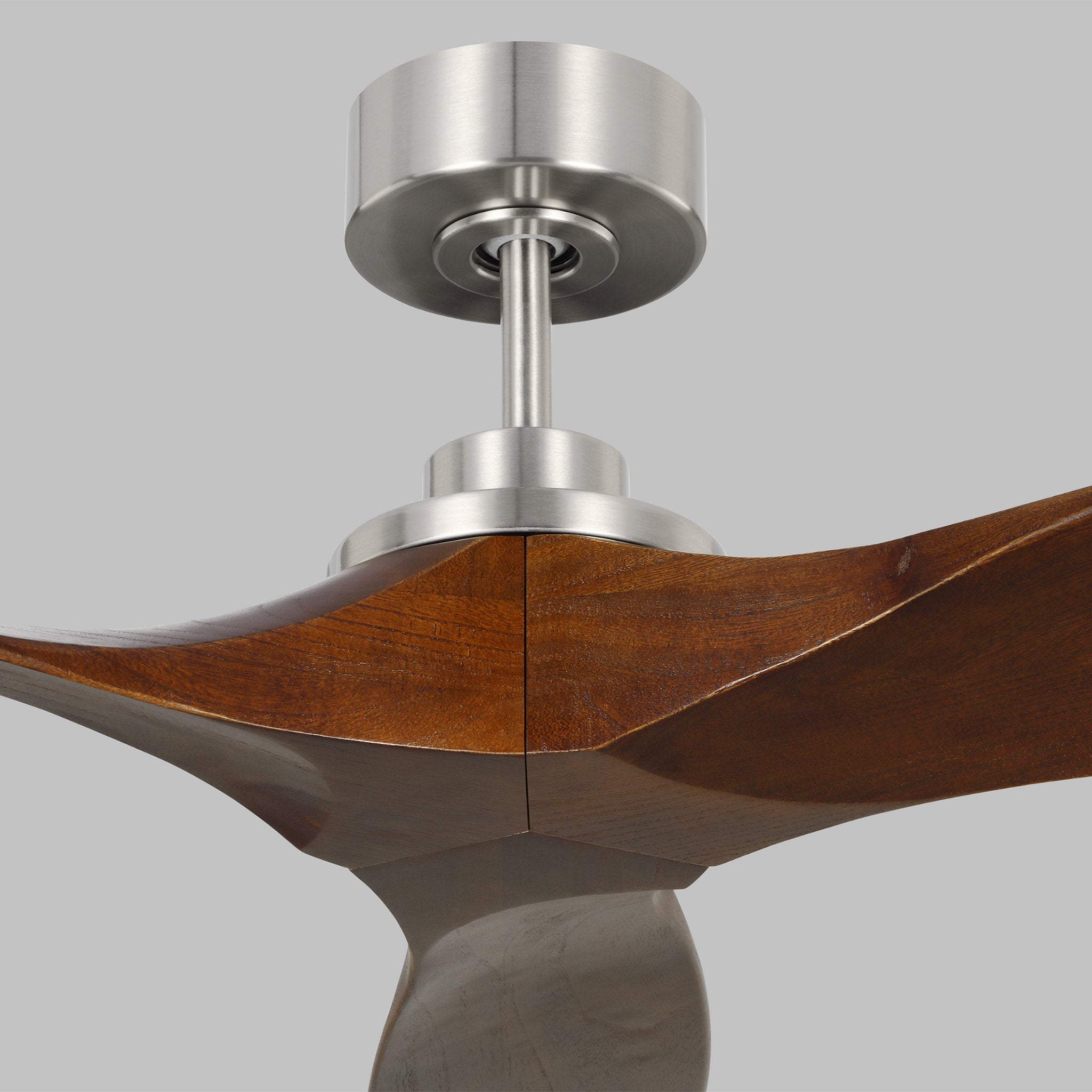 Sean Lavin Collins 60" Ceiling Fan in Brushed Steel w/ Dark Walnut Blade D:60'' H:12 1/2''
