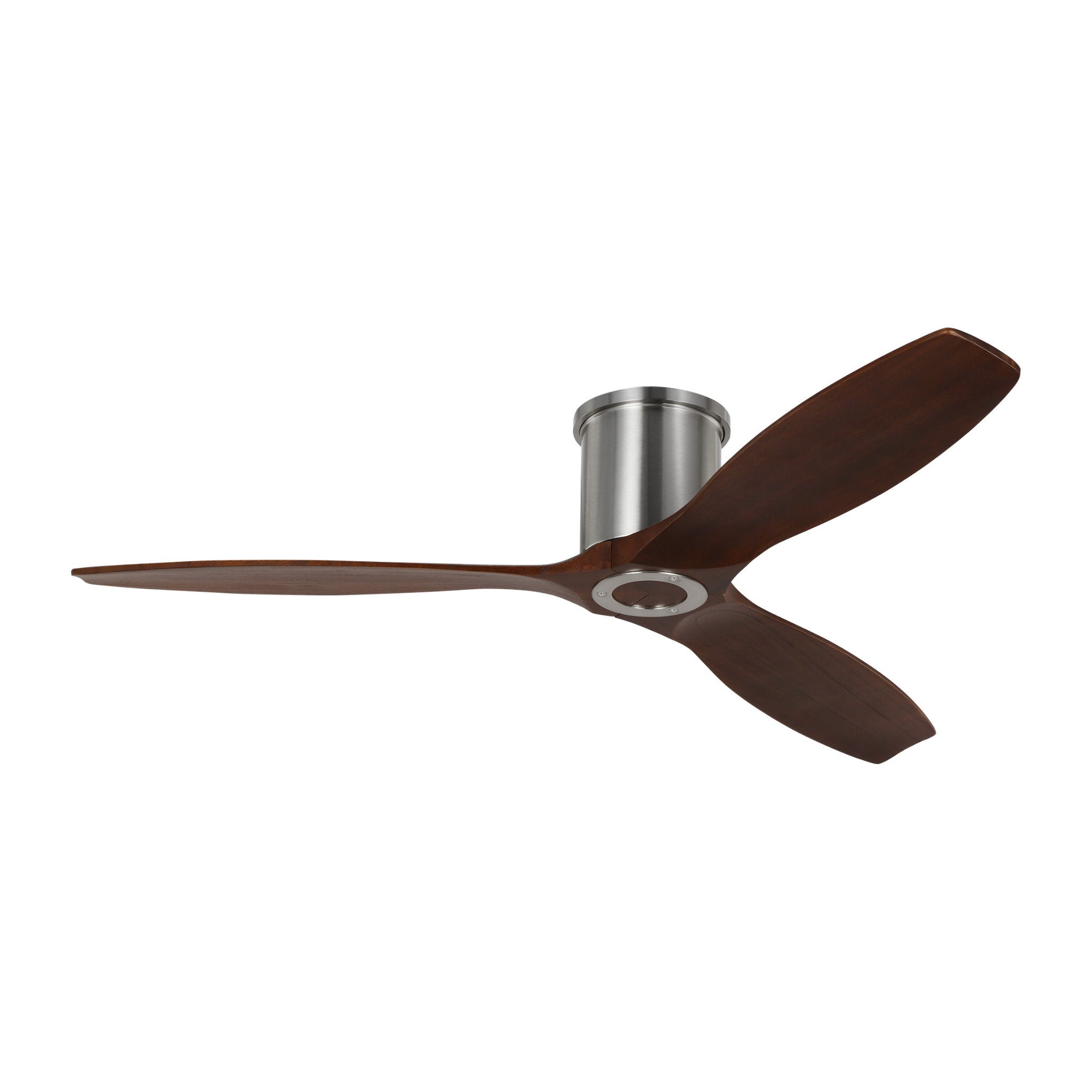 Collins 52" Ceiling Fan in Brushed Steel w/ Dark Walnut Blade D:52'' H:8 19/32''