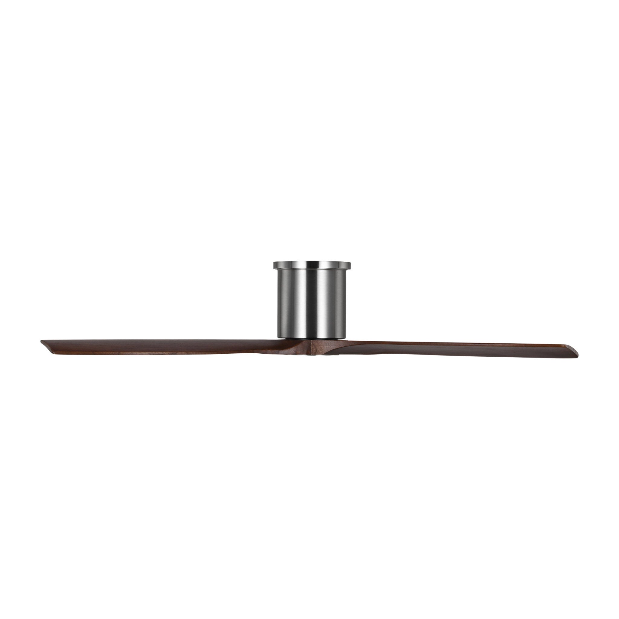 Collins 52" Ceiling Fan in Brushed Steel w/ Dark Walnut Blade D:52'' H:8 19/32''