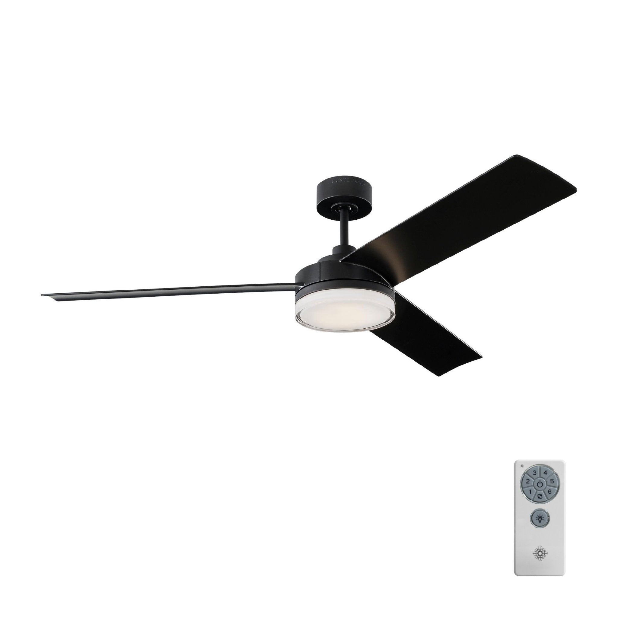 Sean Lavin Cirque 56" LED Ceiling Fan in Midnight Black w/ Midnight Black Blade D:56'' H:13 1/2''