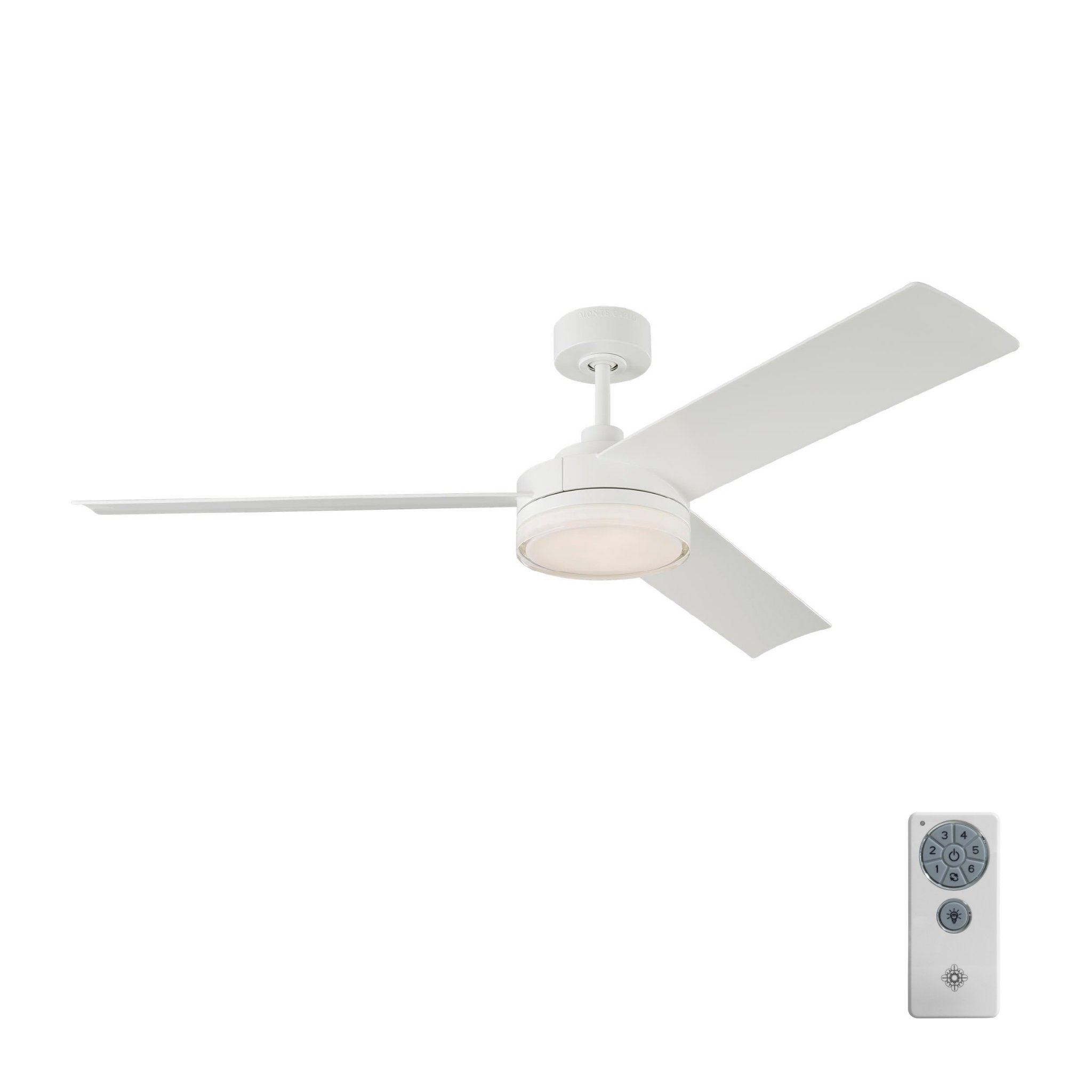 Sean Lavin Cirque 56" LED Ceiling Fan in Matte White w/ Matte White Blade D:56'' H:13 1/2''