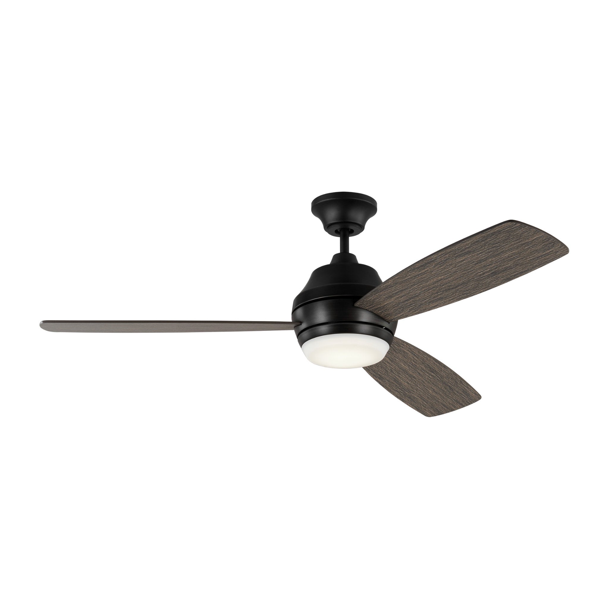 Ikon 52" LED Ceiling Fan in Aged Pewter w/ Light Grey Weathered Oak Blade D:52'' H:14 1/2''