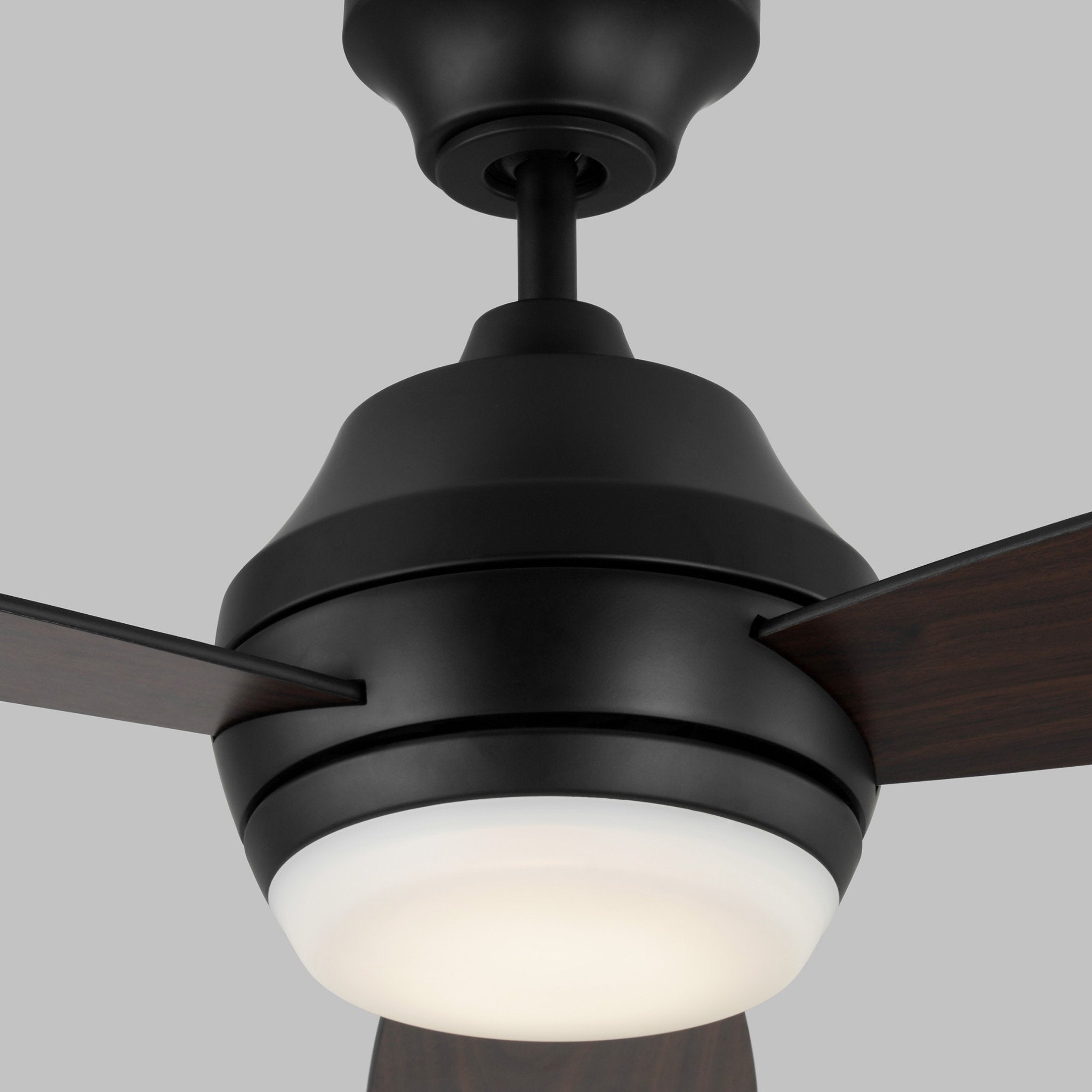 Ikon 52" LED Ceiling Fan in Aged Pewter w/ Light Grey Weathered Oak Blade D:52'' H:14 1/2''