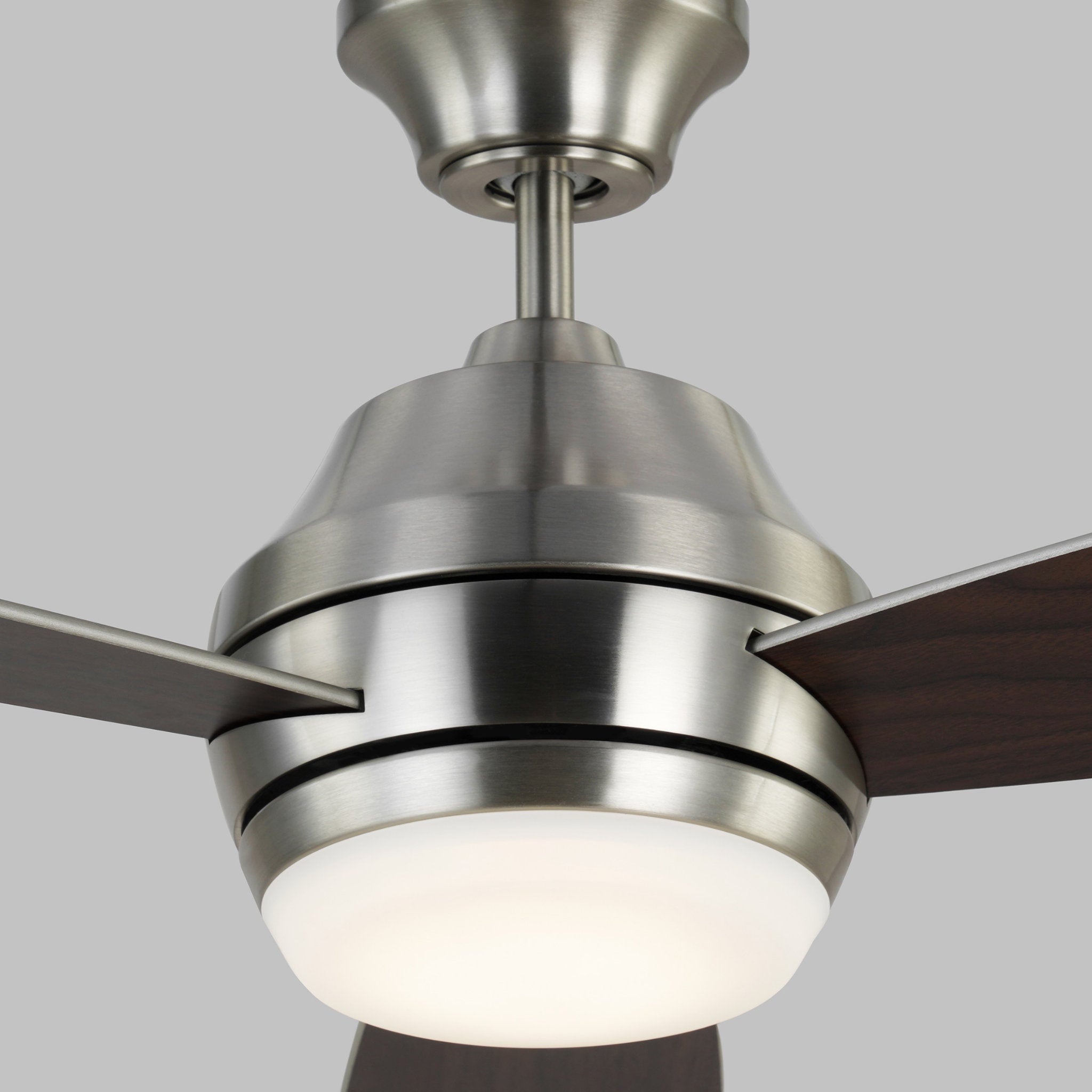 Ikon 52" LED Ceiling Fan in Brushed Steel w/ Silver Blade D:52'' H:14 1/2''