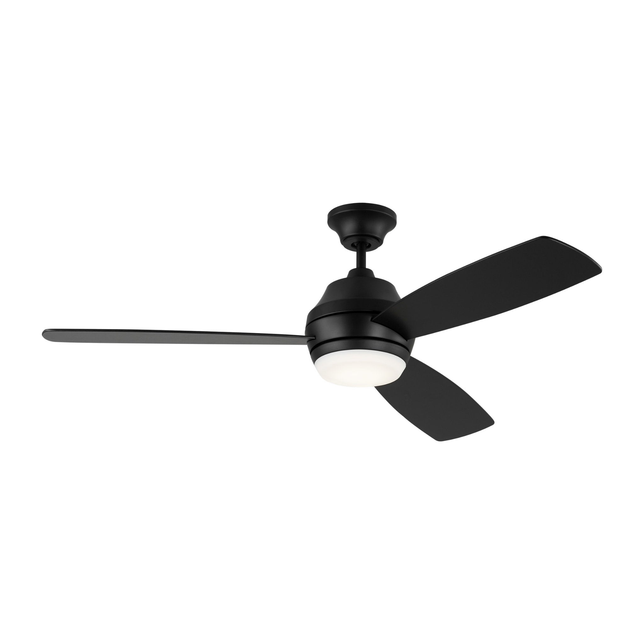 Ikon 52" LED Ceiling Fan in Midnight Black w/ Midnight Black Blade D:52'' H:14 1/2''
