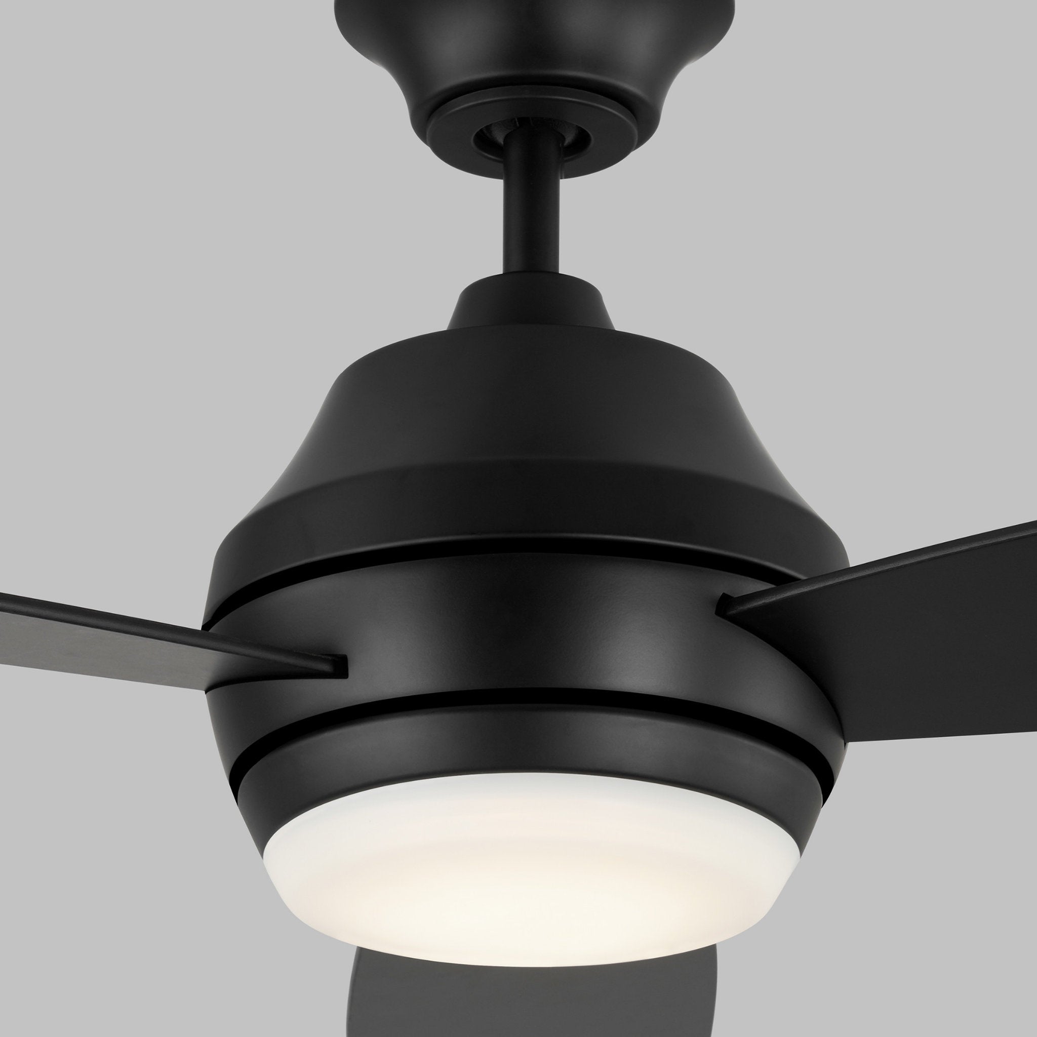 Ikon 52" LED Ceiling Fan in Midnight Black w/ Midnight Black Blade D:52'' H:14 1/2''