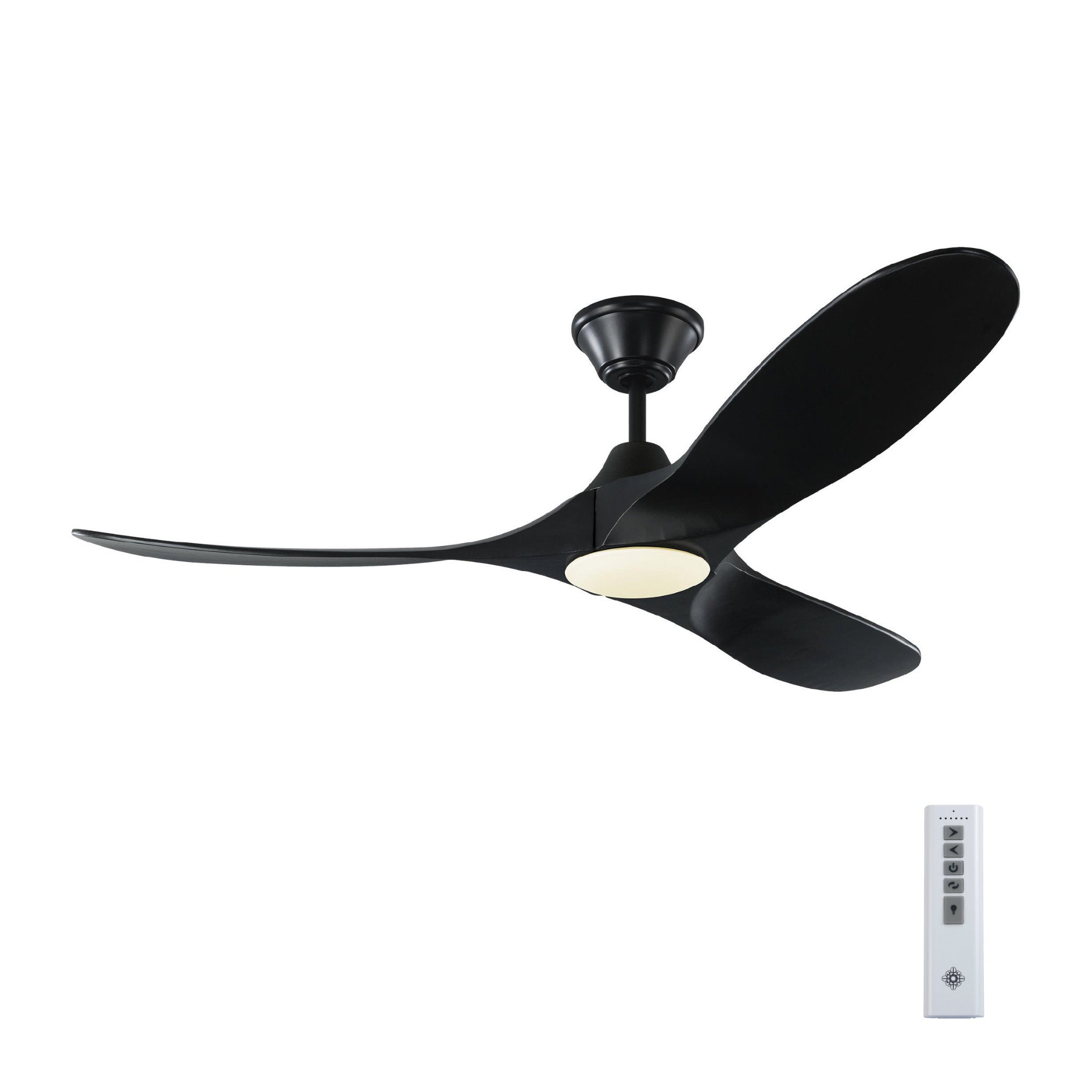 Maverick 52" LED Ceiling Fan in Matte Black w/ Matte Black Blade D:52'' H:13 13/16''