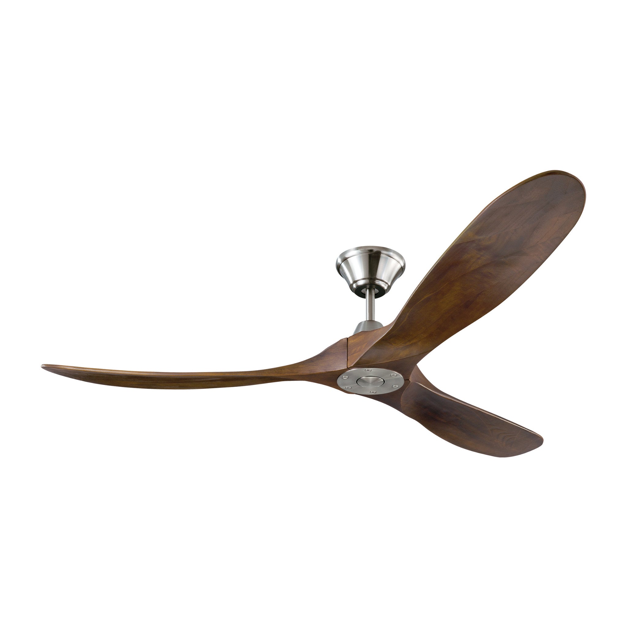 Maverick 60" Ceiling Fan in Brushed Steel w/ Dark Walnut Blade D:60'' H:11 11/16''