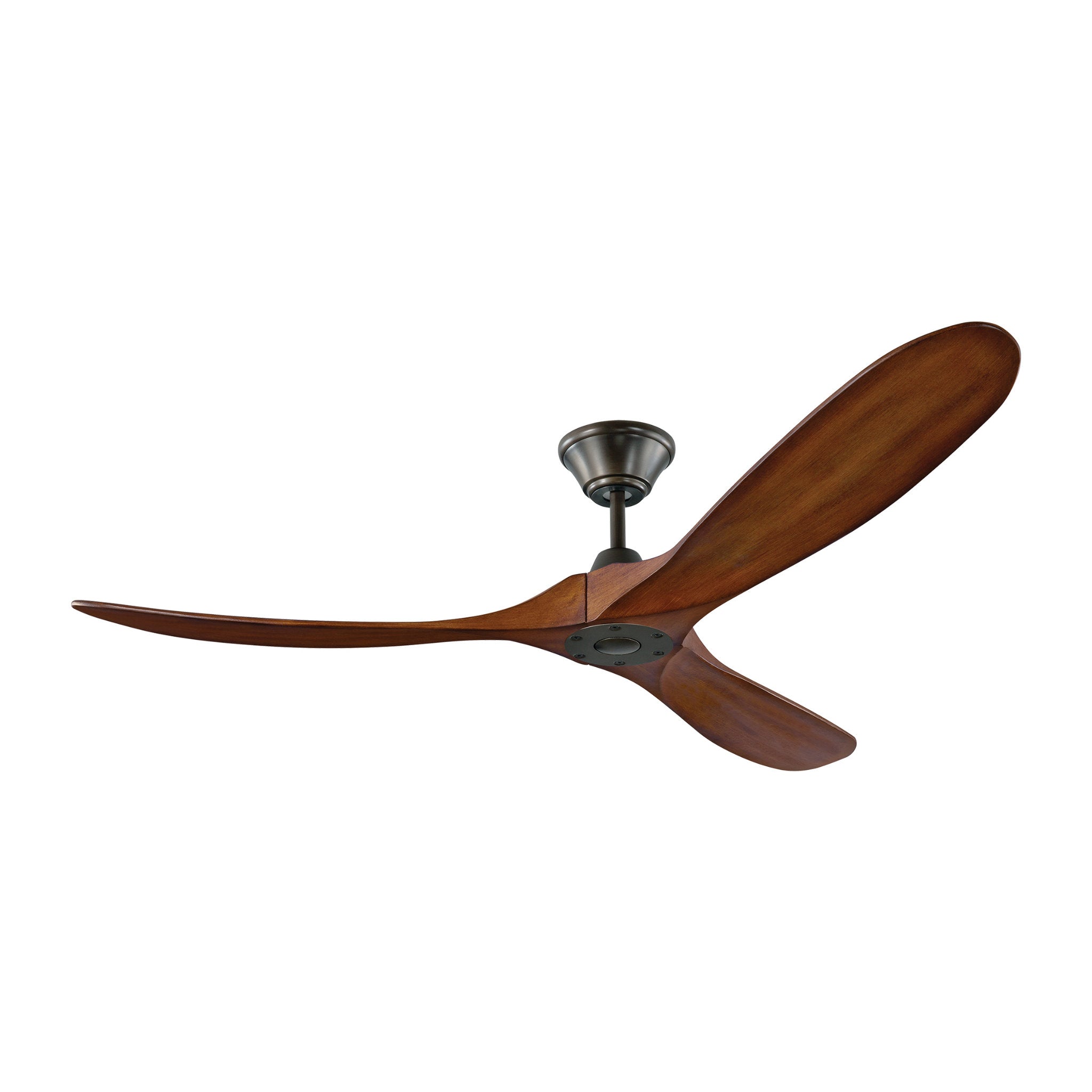 Maverick 60" Ceiling Fan in Brushed Steel w/ Koa Blade D:60'' H:11 11/16''