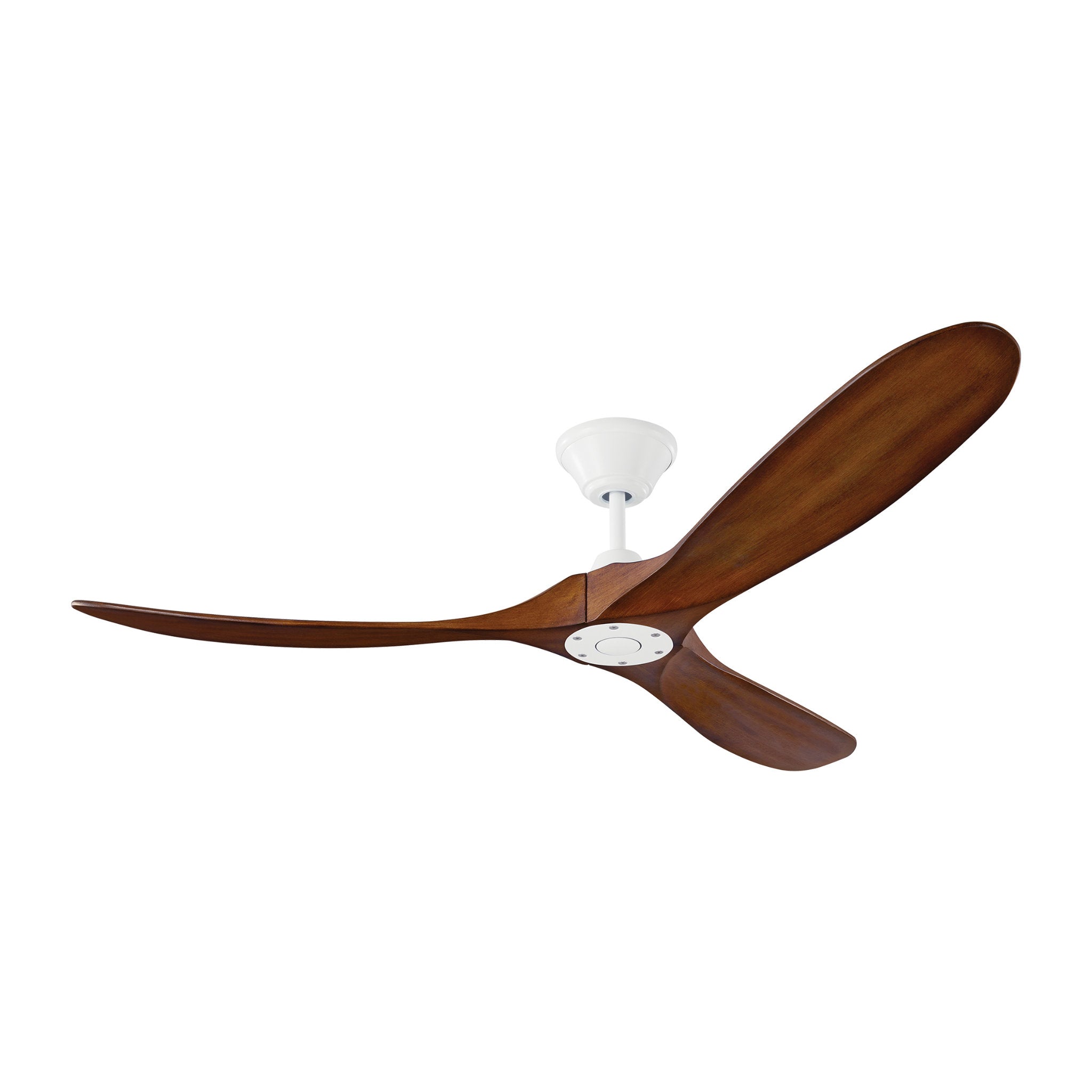 Maverick 60" Ceiling Fan in Brushed Steel w/ Koa Blade D:60'' H:11 11/16''