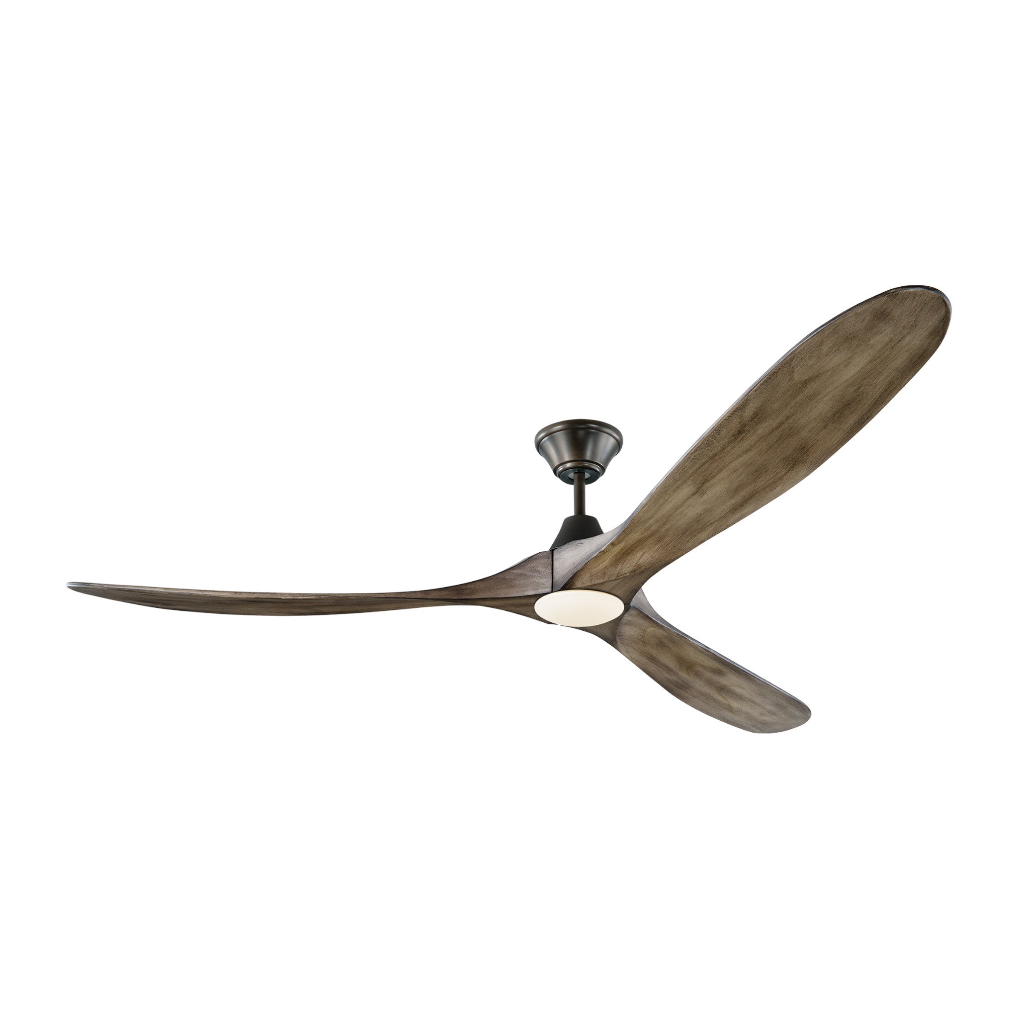 Maverick 70" LED Ceiling Fan in Aged Pewter w/ Light Grey Weathered Oak Blade D:70'' H:13 13/16''