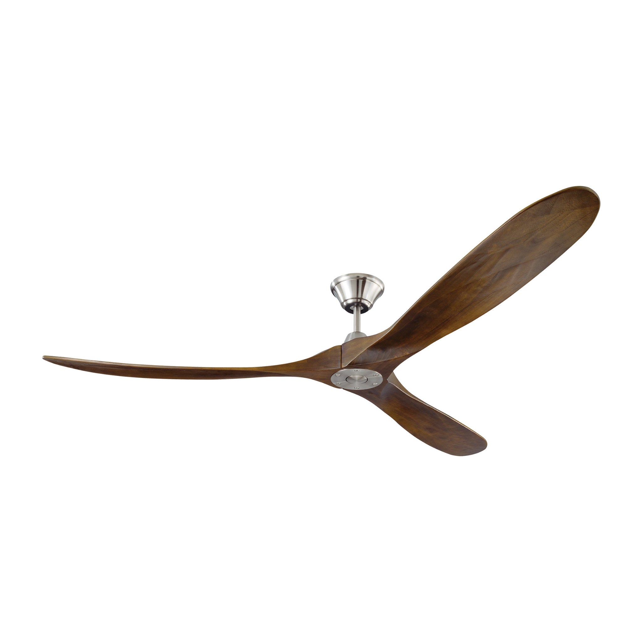 Maverick 70" Ceiling Fan in Brushed Steel w/ Dark Walnut Blade D:70'' H:11 11/16''