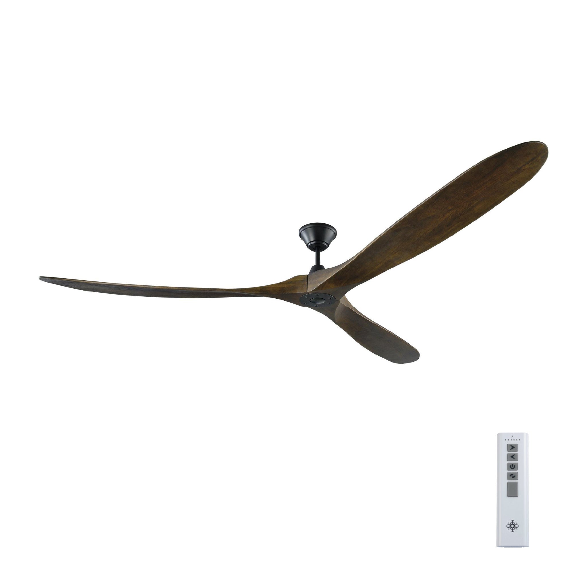 Maverick 88" Ceiling Fan in Matte Black w/ Dark Walnut Blade D:88'' H:13 29/32''