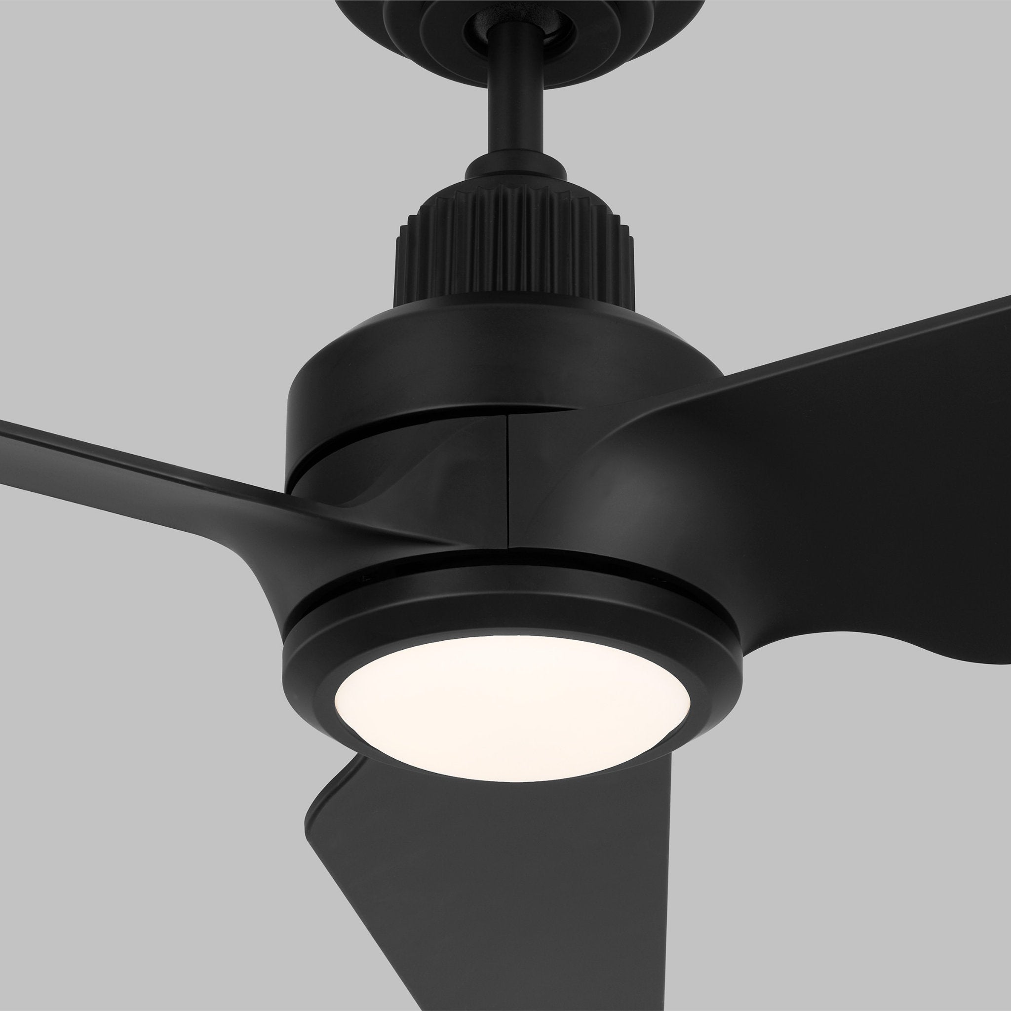 Chapman & Myers Ruhlmann 52" LED Ceiling Fan in Midnight Black w/ Midnight Black Blade D:52'' H:14 1/2''