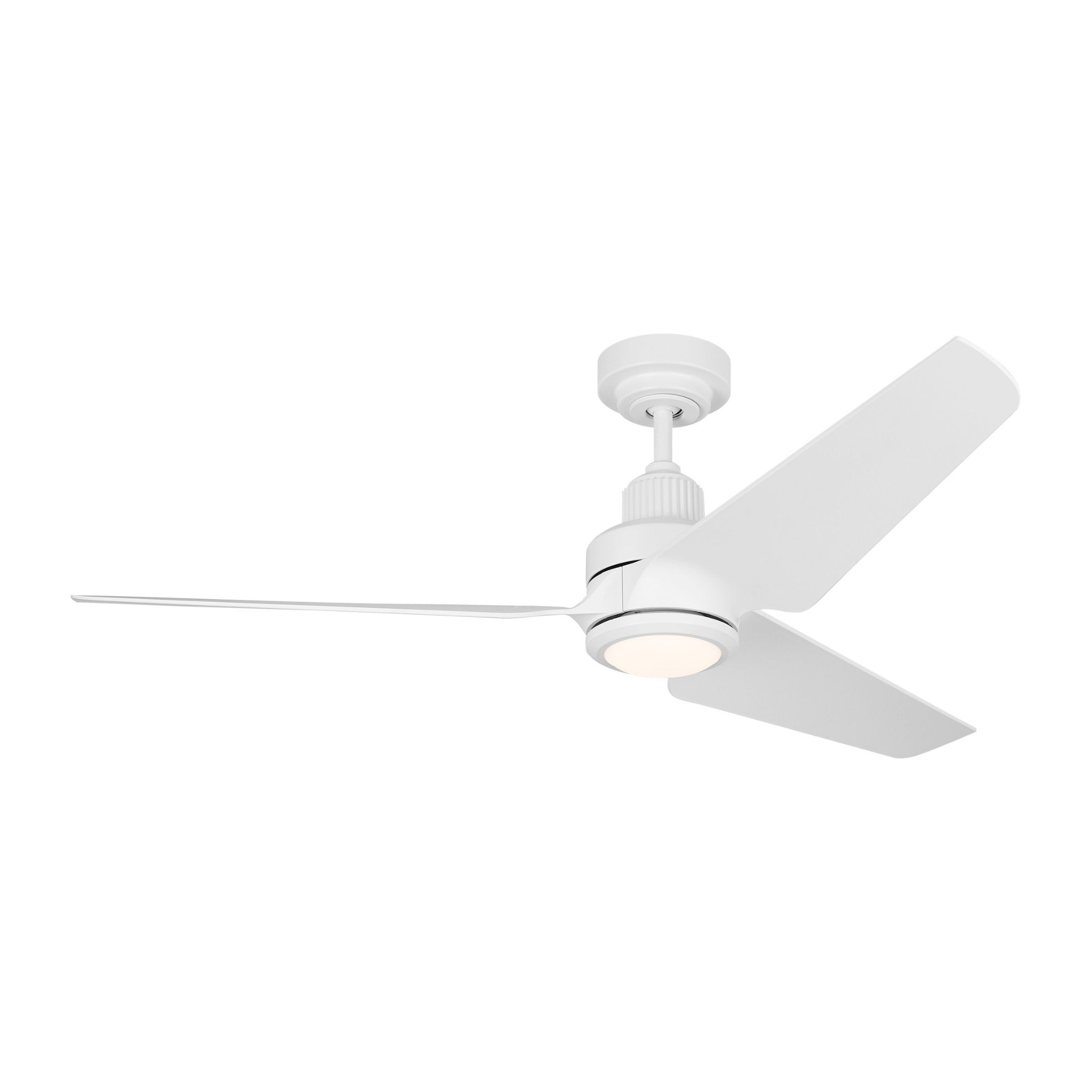 Chapman & Myers Ruhlmann 52" LED Ceiling Fan in Matte White w/ Matte White Blade D:52'' H:14 1/2''
