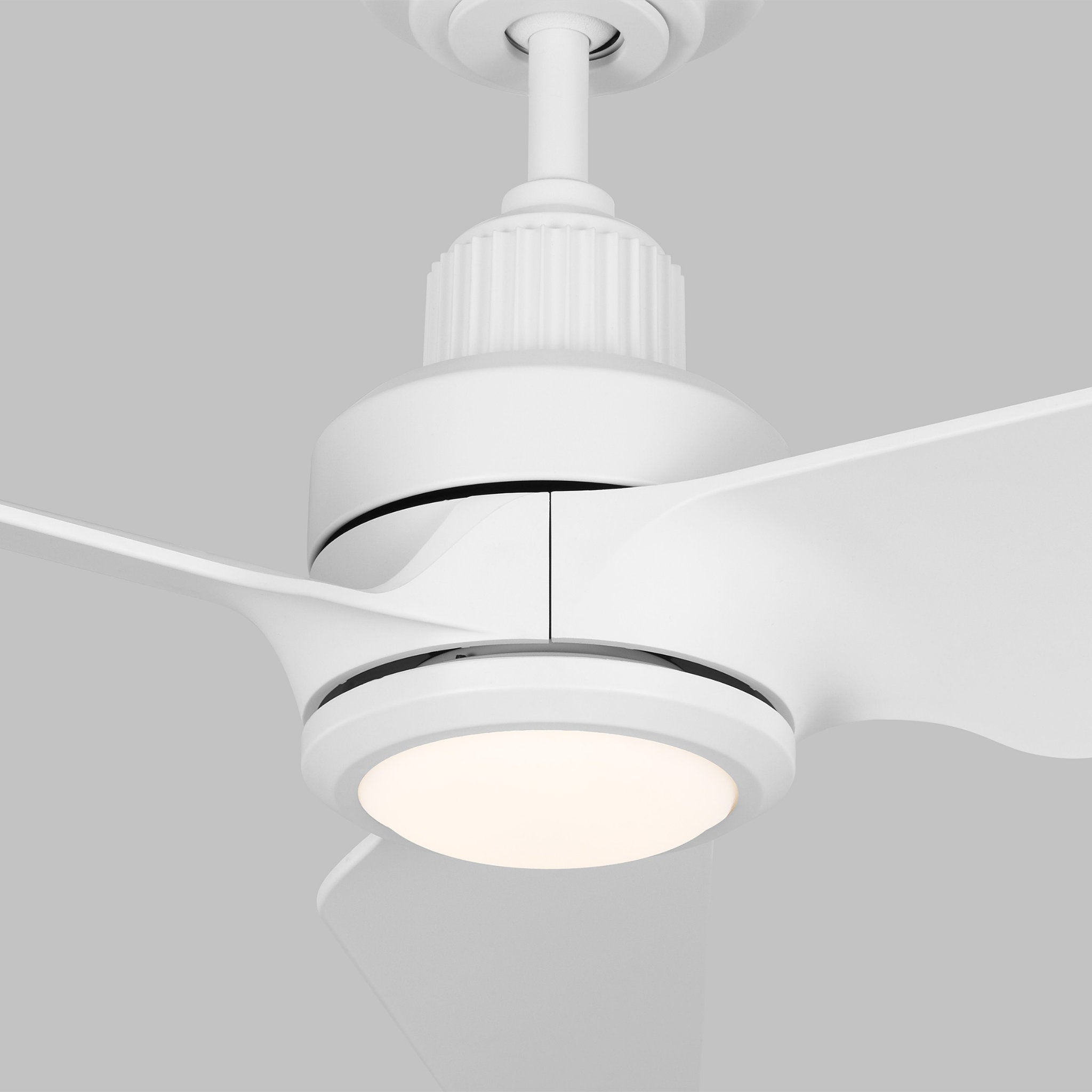 Chapman & Myers Ruhlmann 52" LED Ceiling Fan in Matte White w/ Matte White Blade D:52'' H:14 1/2''