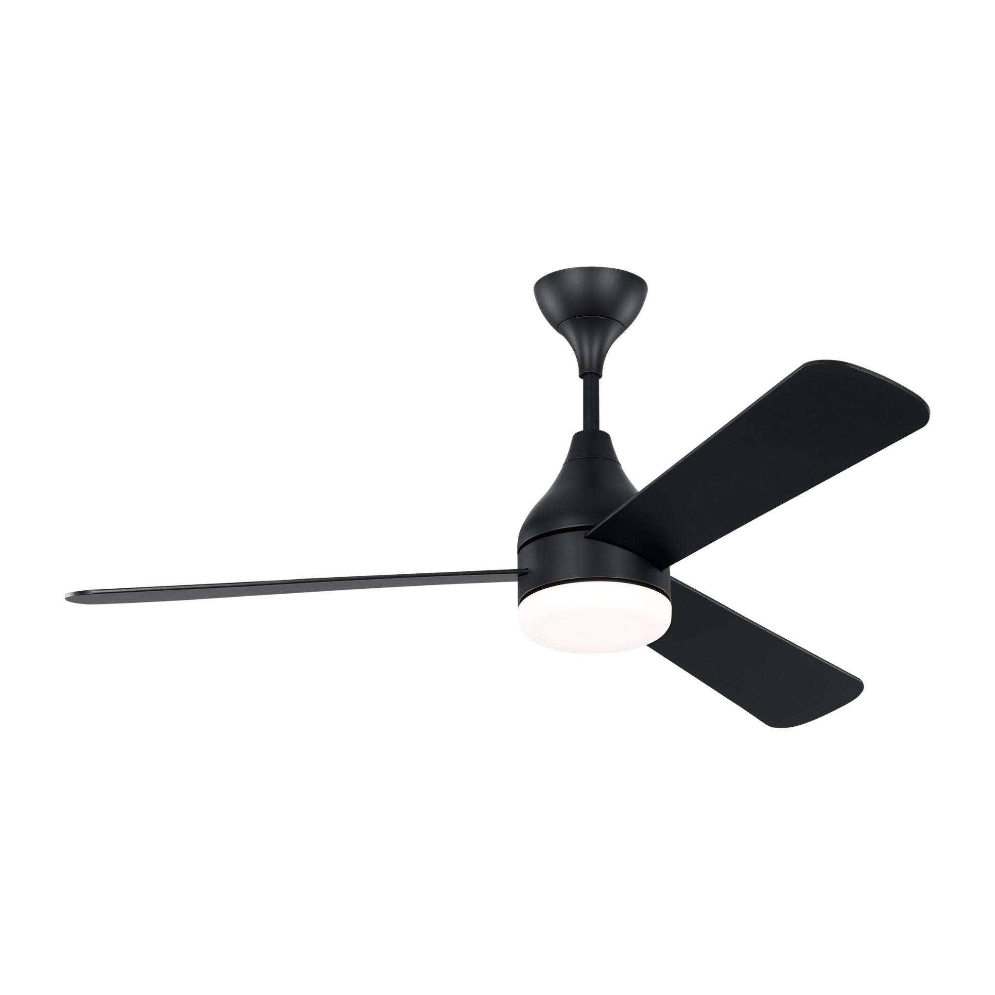 Barbara Barry Streaming 52" LED Ceiling Fan in Midnight Black w/ Midnight Black Blade D:52'' H:17 29/32''
