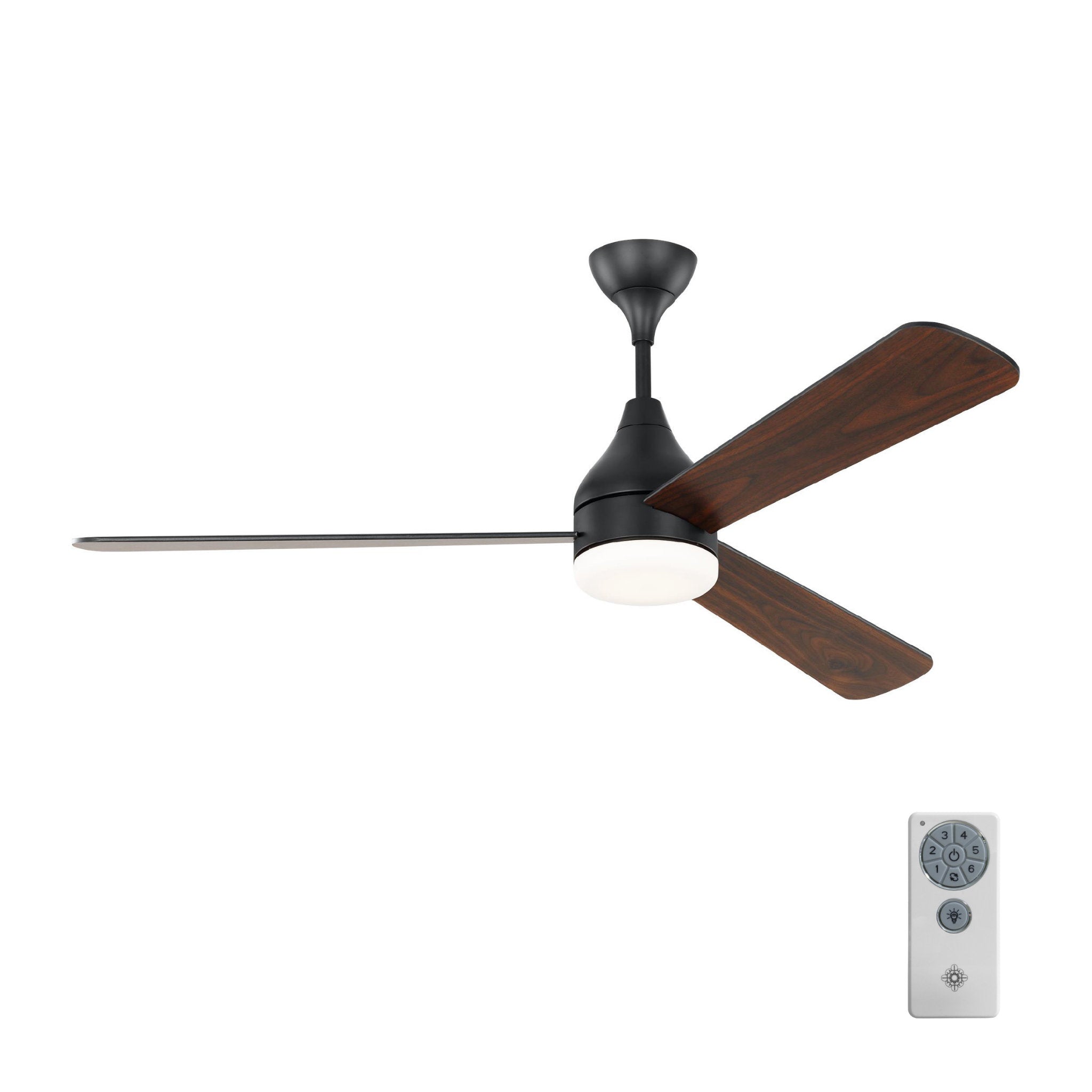 Barbara Barry Streaming 60" LED Ceiling Fan in Midnight Black w/ Midnight Black Blade D:60'' H:17 29/32''