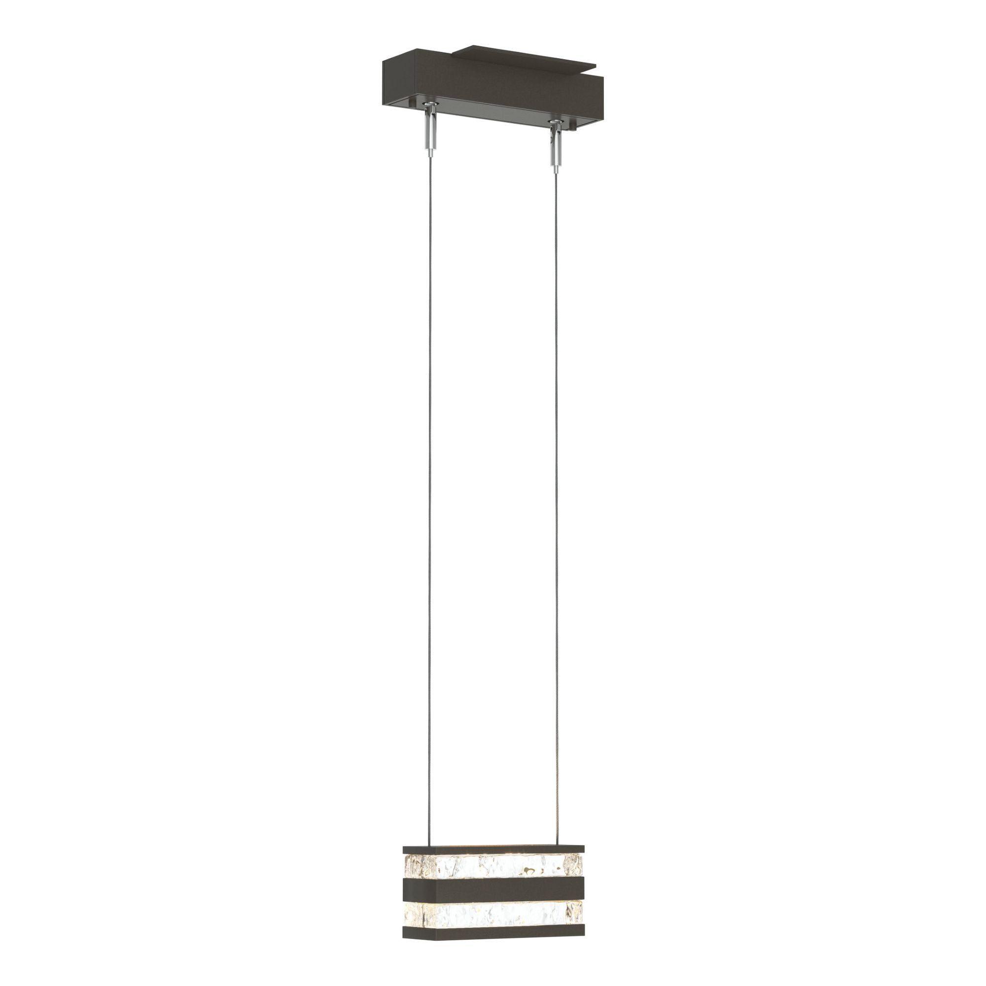 Stacks LED Pendant LED Clear Glass (ZM) in Dark Smoke