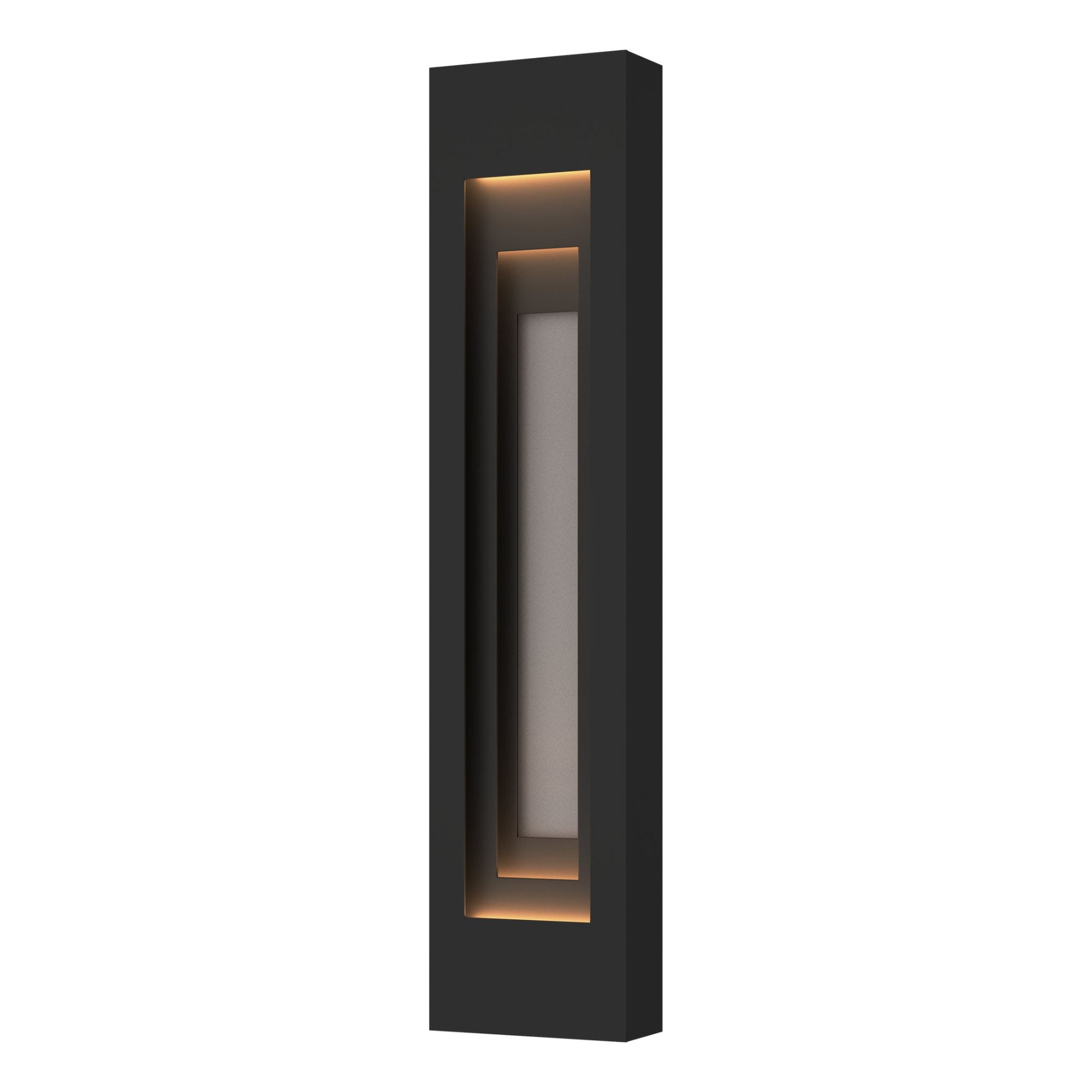 Procession Large Outdoor Sconce 2-Light Coastal Burnished Steel Accent in Coastal Black