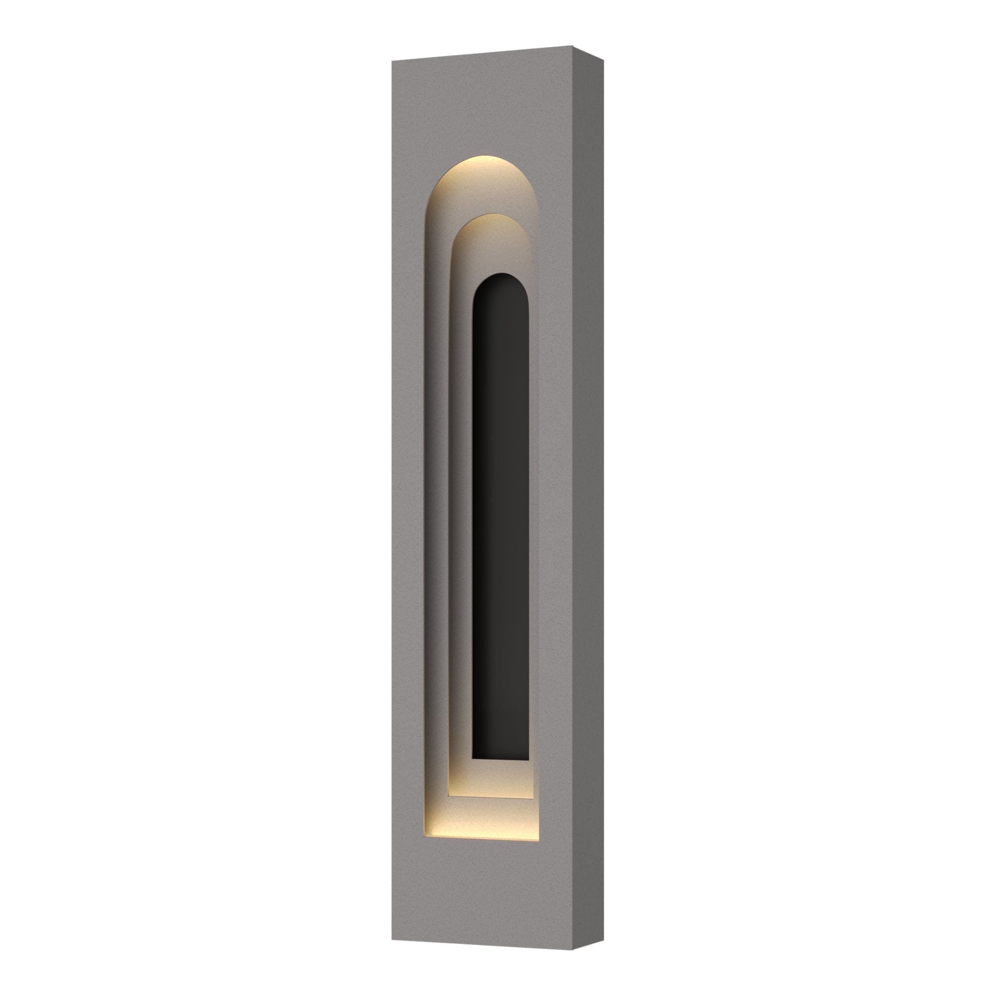 Procession Arch Large Outdoor Sconce 2-Light Coastal Black Accent in Coastal Burnished Steel