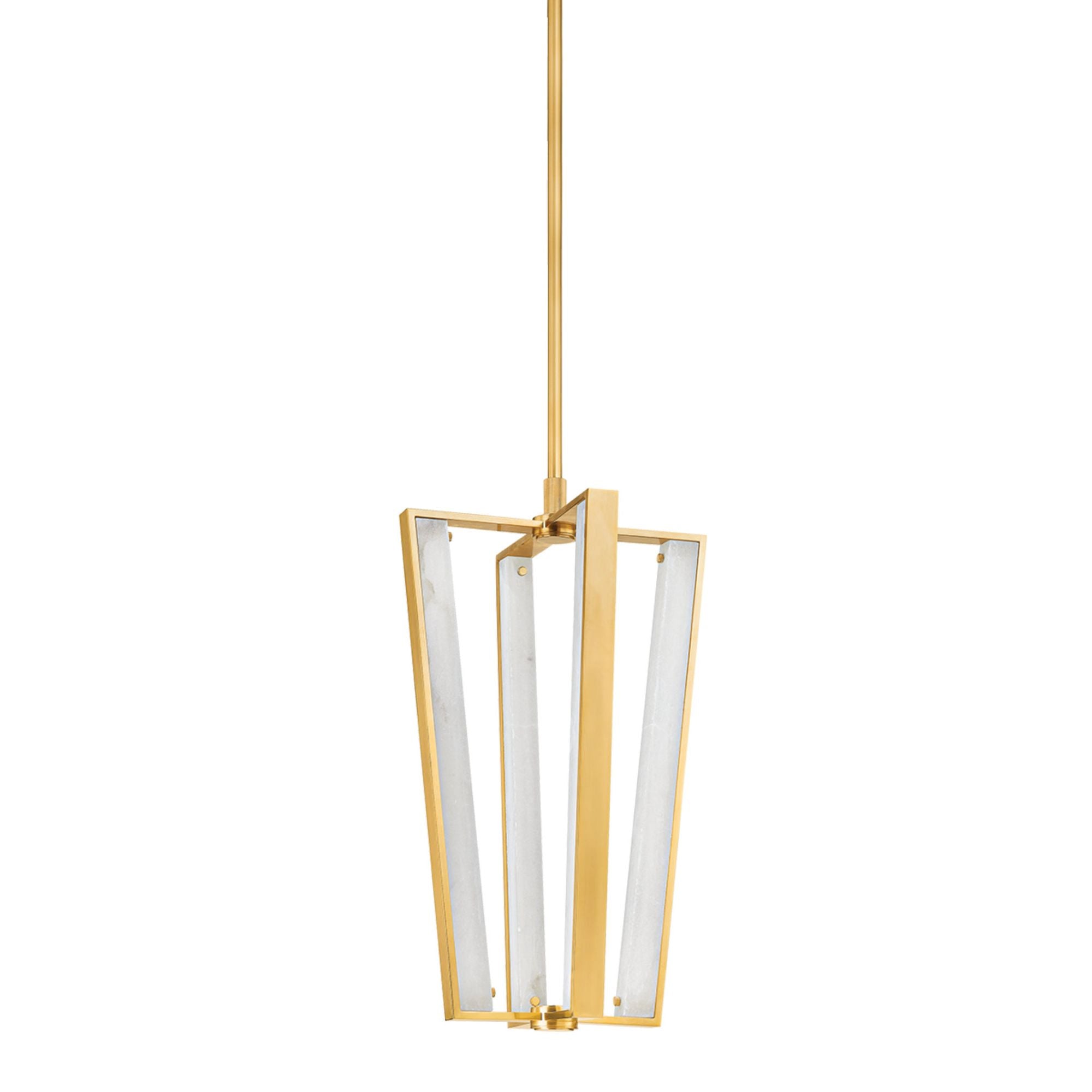 Edgemere 4-Light Pendant in Aged Brass 16W x 27.75H (4054-AGB)