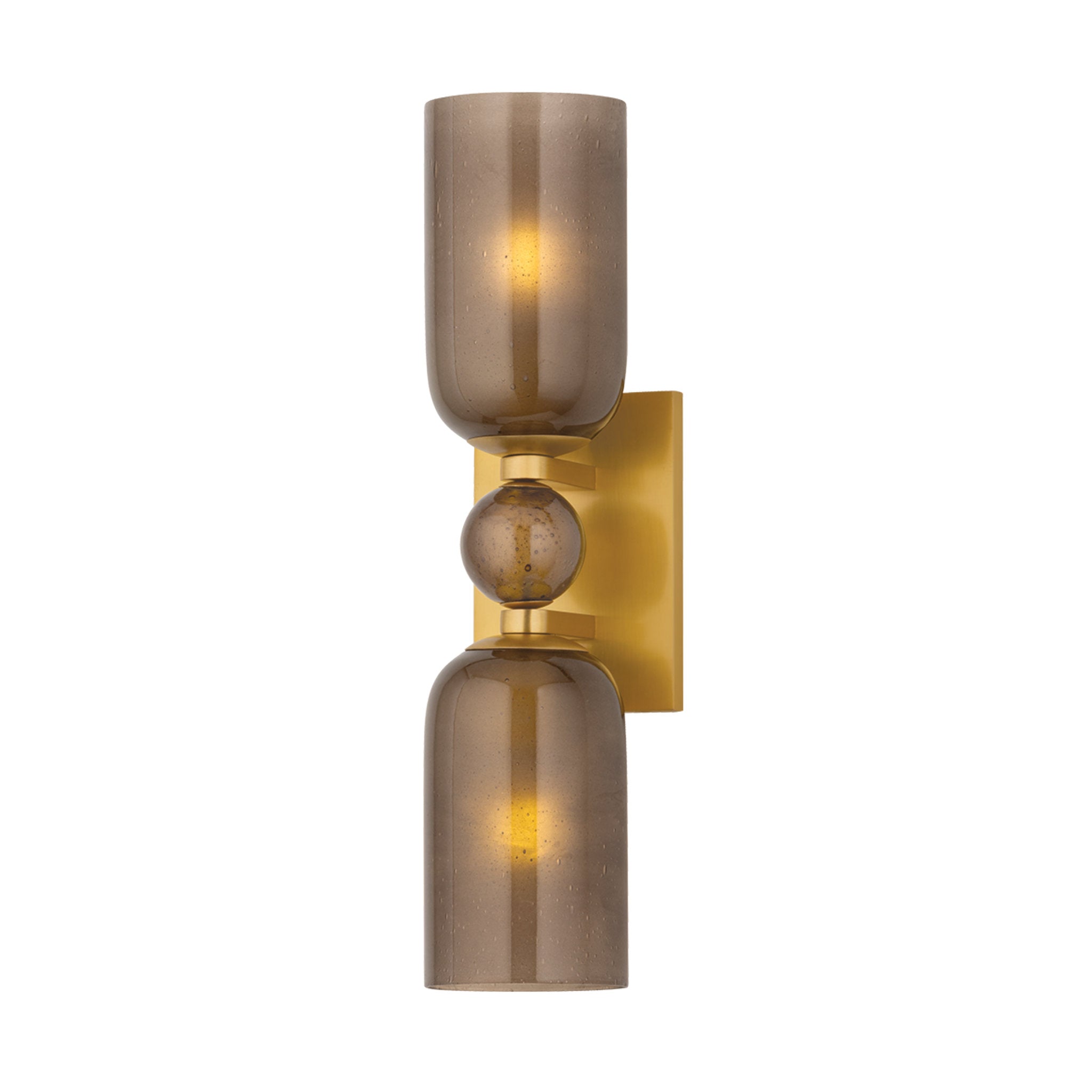 Hurleyville 2-Light Wall Sconce in Aged Brass 4.25W x 17H