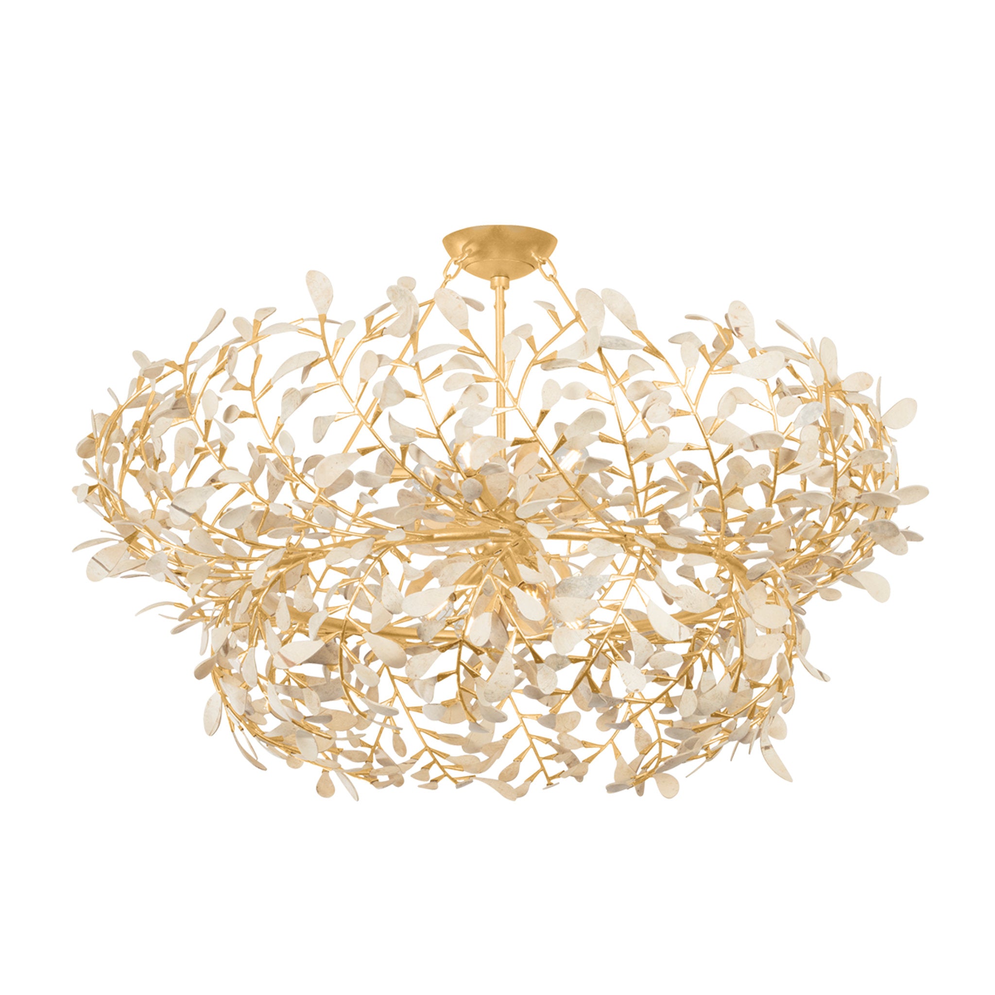 Maybrook 8-Light Chandelier in Vintage Gold Leaf 40W x 19.75H