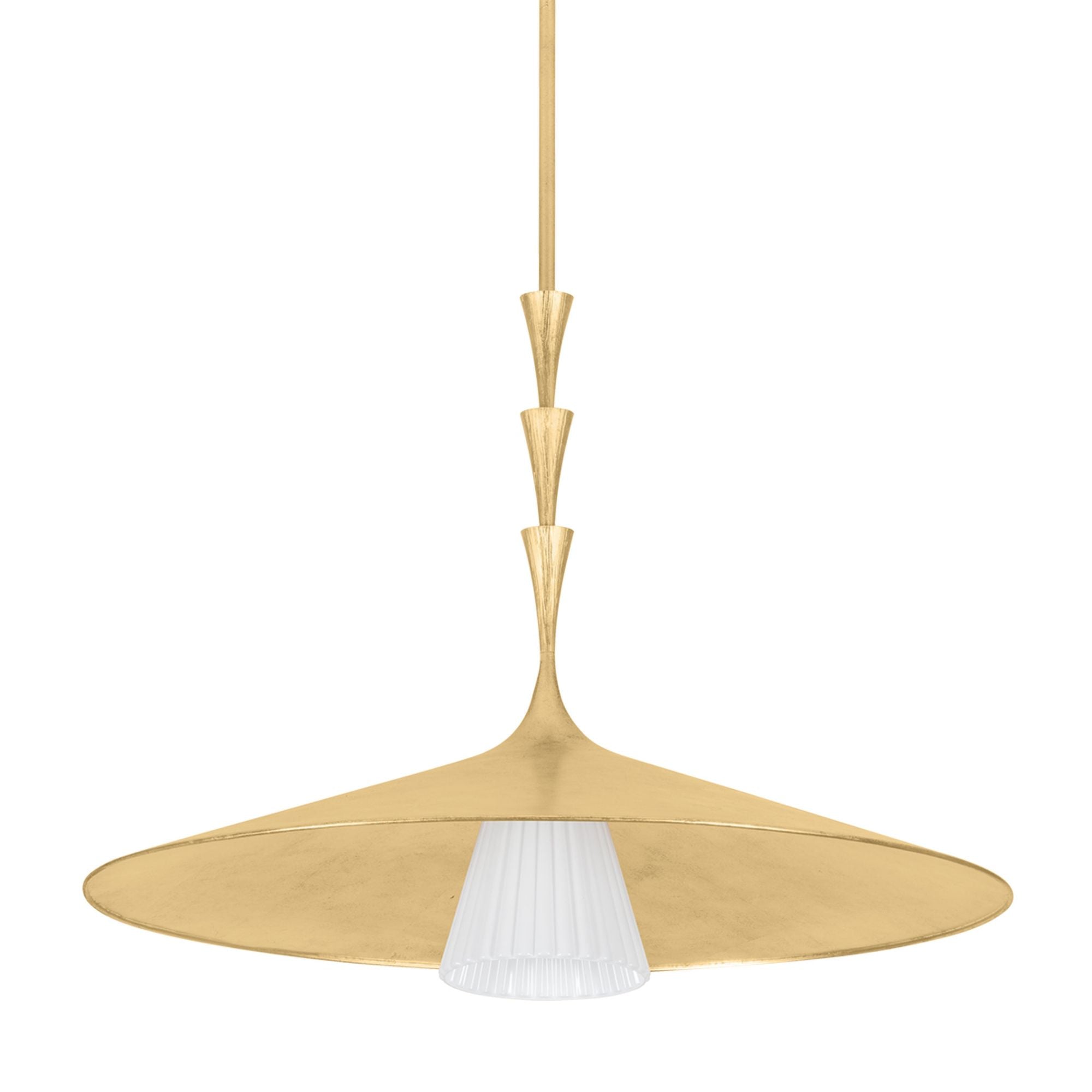 Vails Gate 1-Light Pendant in Vintage Gold Leaf 34W x 25.75H