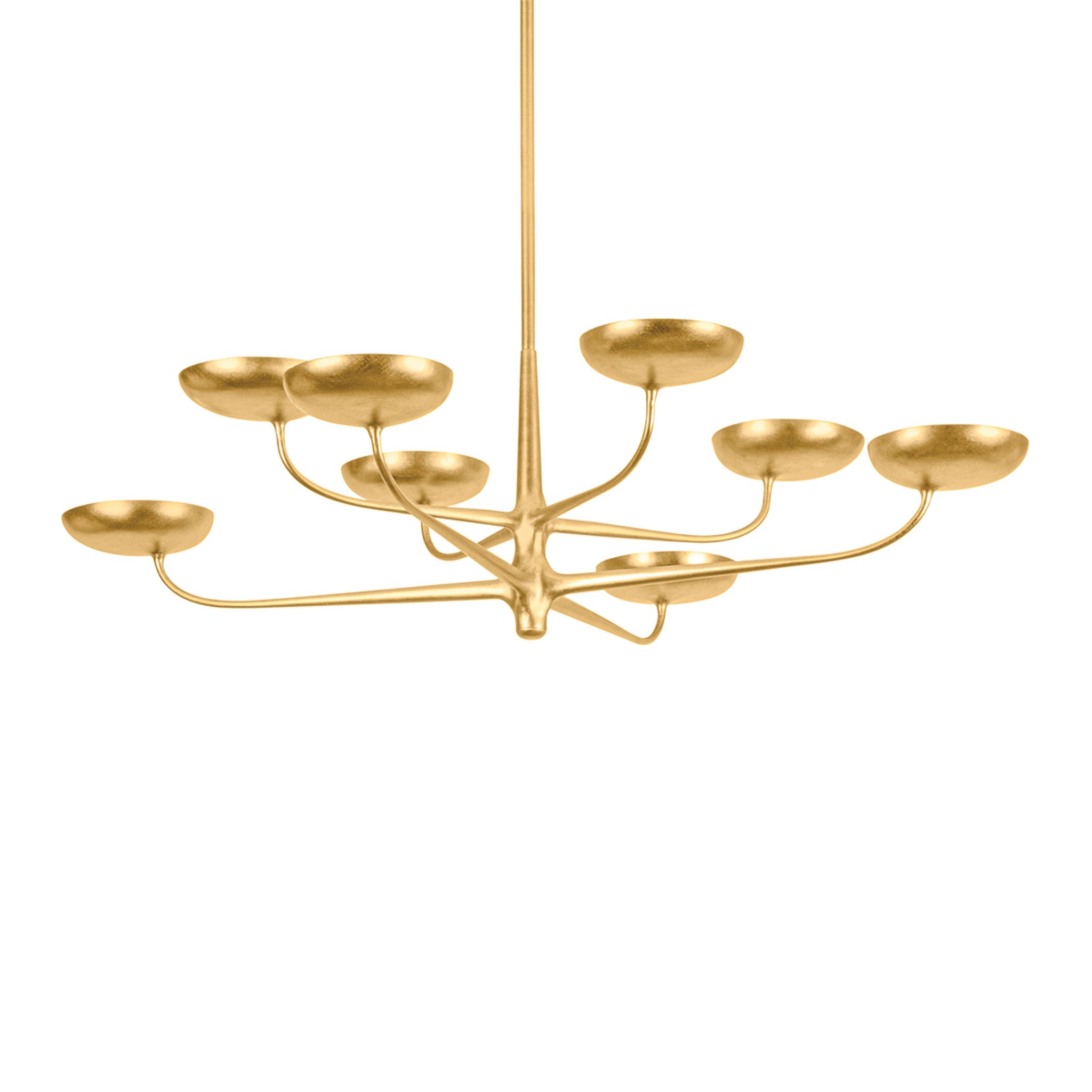 Taormina 8-Light Chandelier in Vintage Gold Leaf 45W x 13H