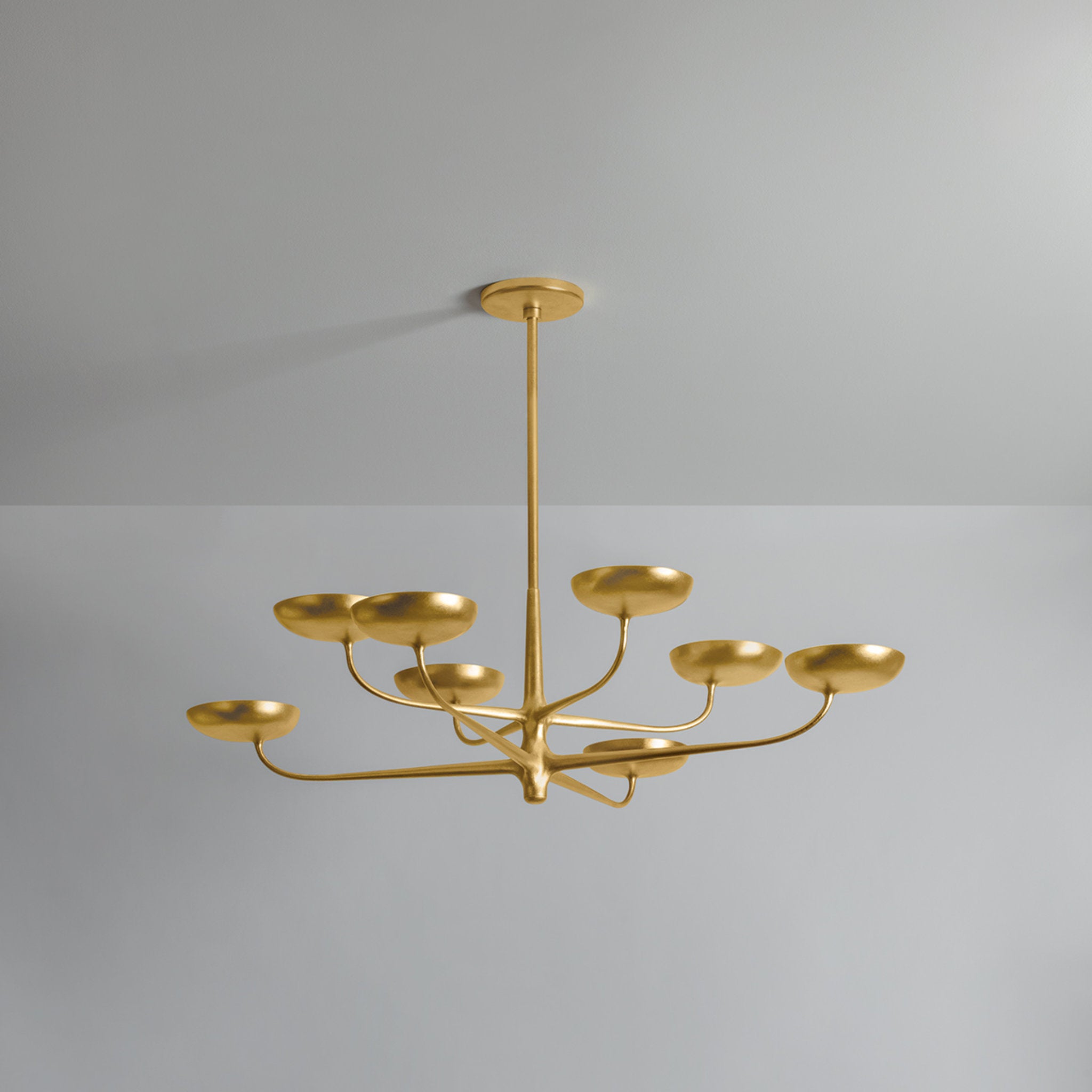Taormina 8-Light Chandelier in Vintage Gold Leaf 45W x 13H