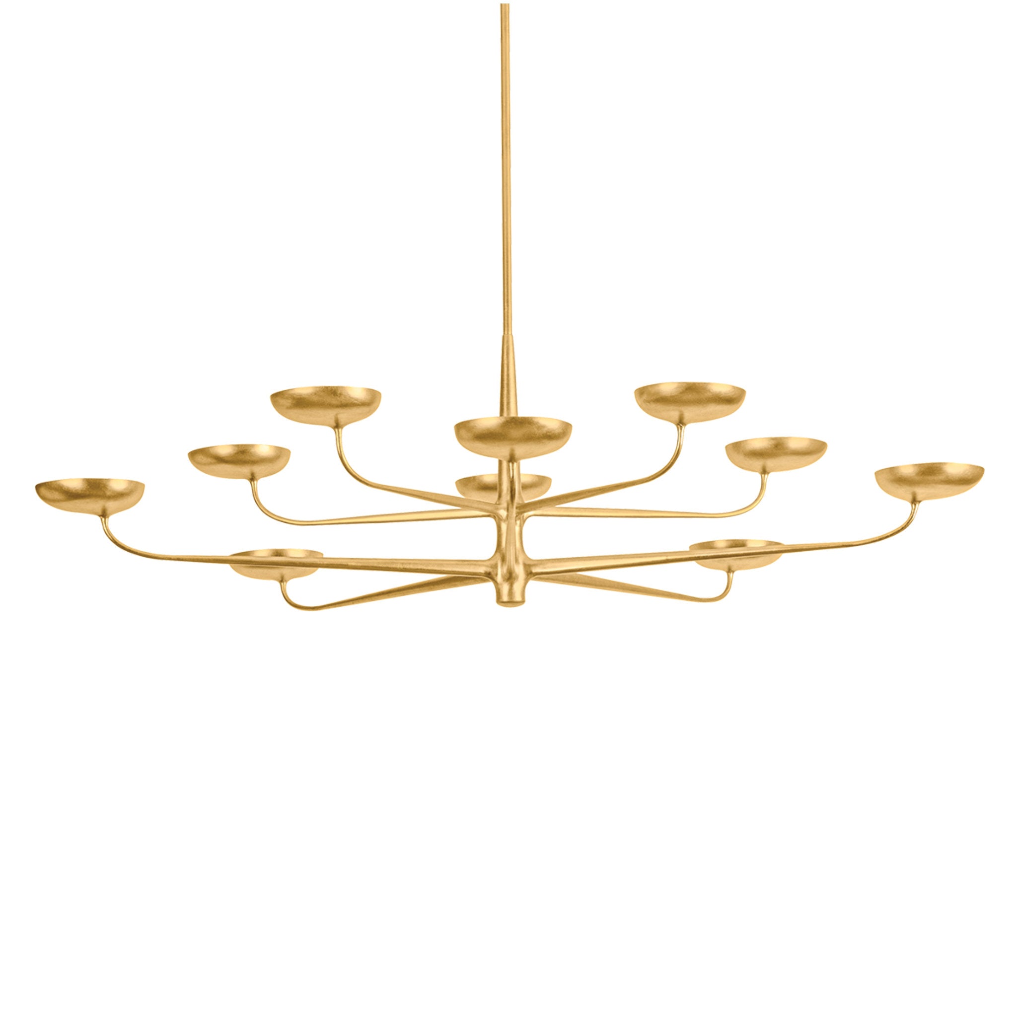Taormina 10-Light Chandelier in Vintage Gold Leaf 63W x 17.25H