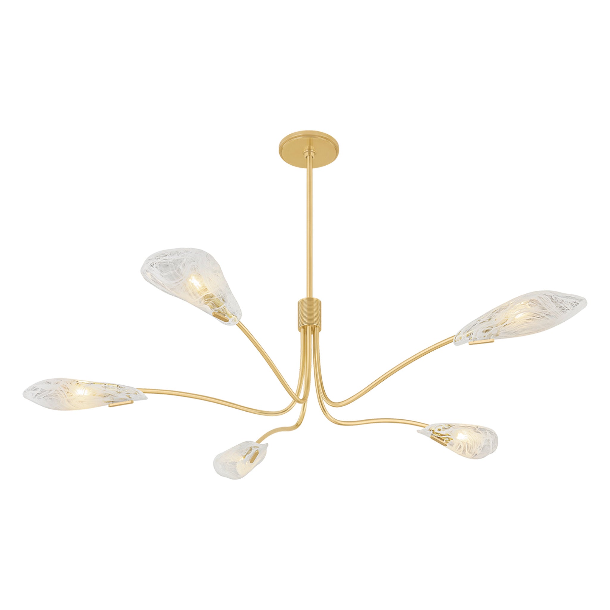 Tenafly 5-Light Chandelier in Aged Brass 56W x 12.25H