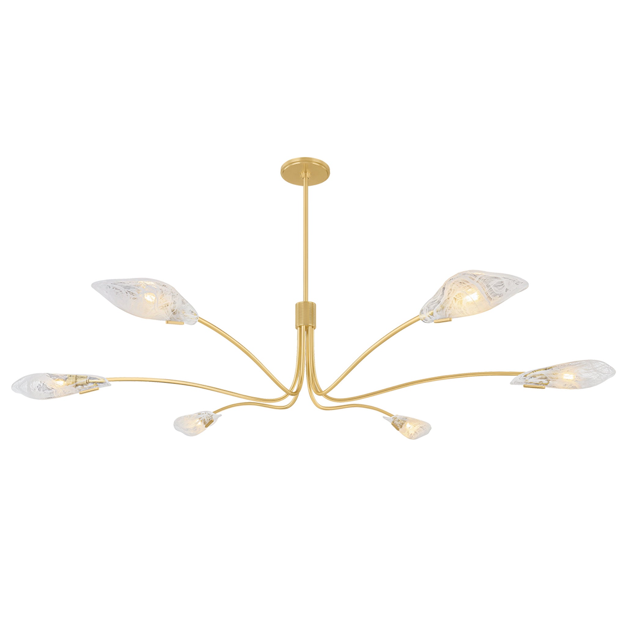 Tenafly 6-Light Chandelier in Aged Brass 72W x 12.25H