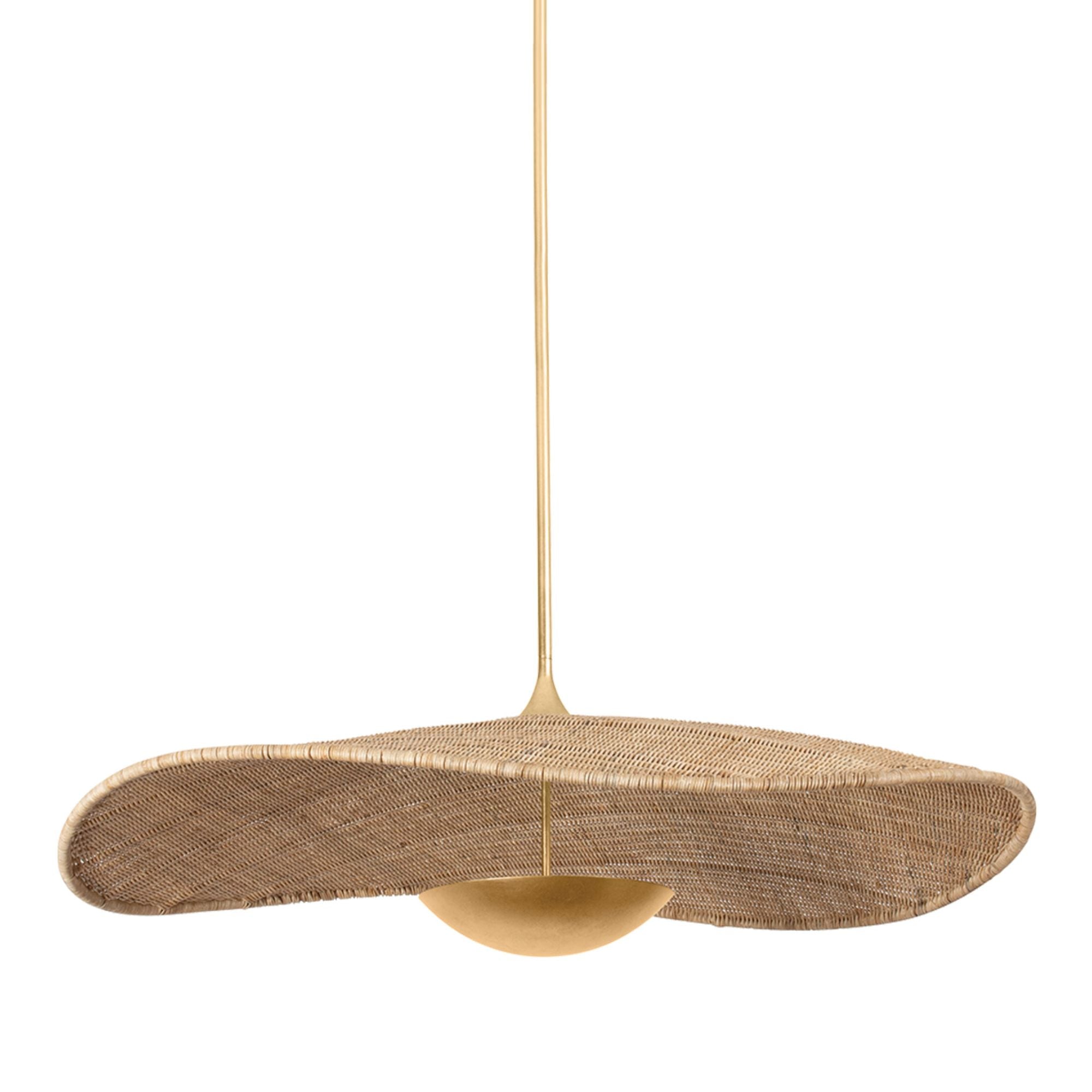 Shiloh 1-Light Pendant in Vintage Gold Leaf 51.75W x 16H