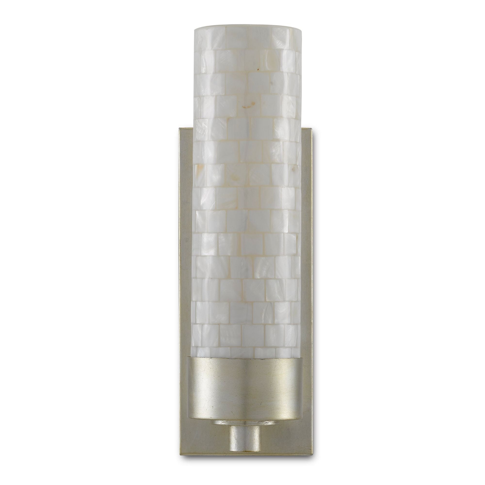 Abadan Silver Wall Sconce - Pearl/Silver Leaf