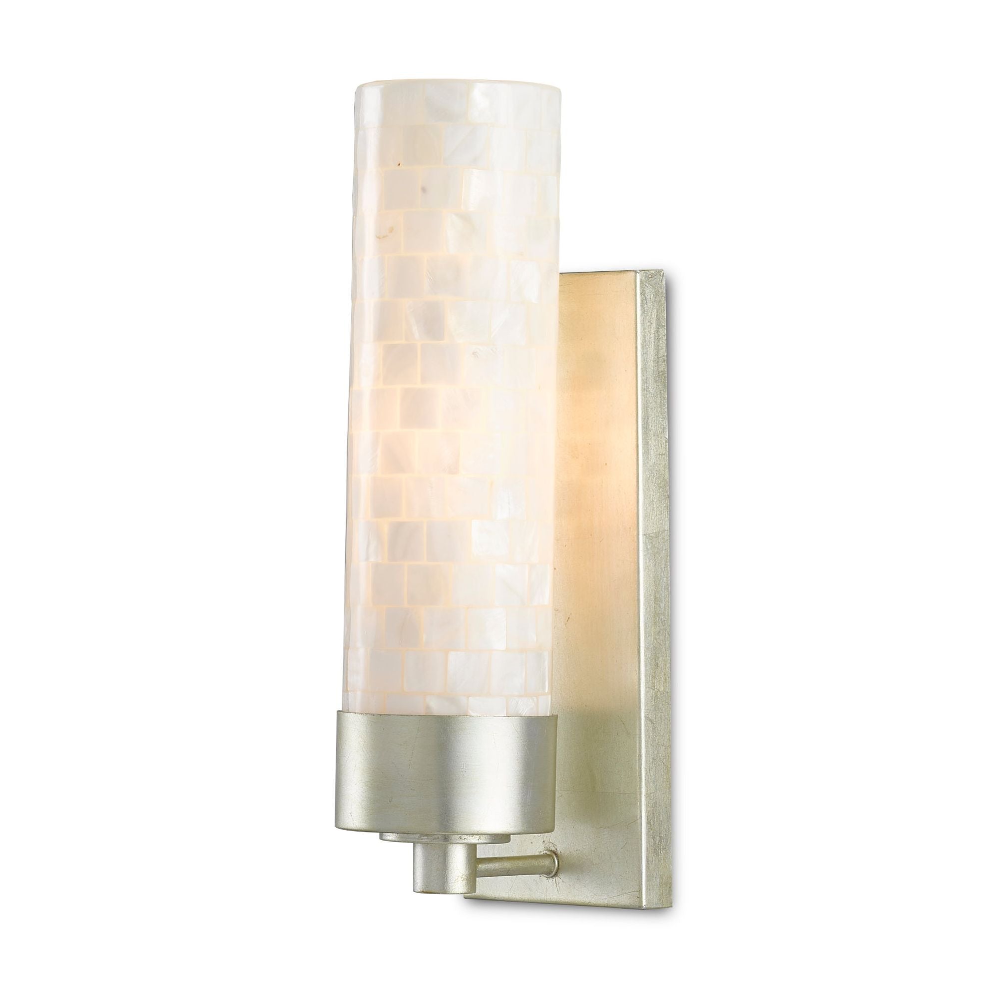 Abadan Silver Wall Sconce - Pearl/Silver Leaf