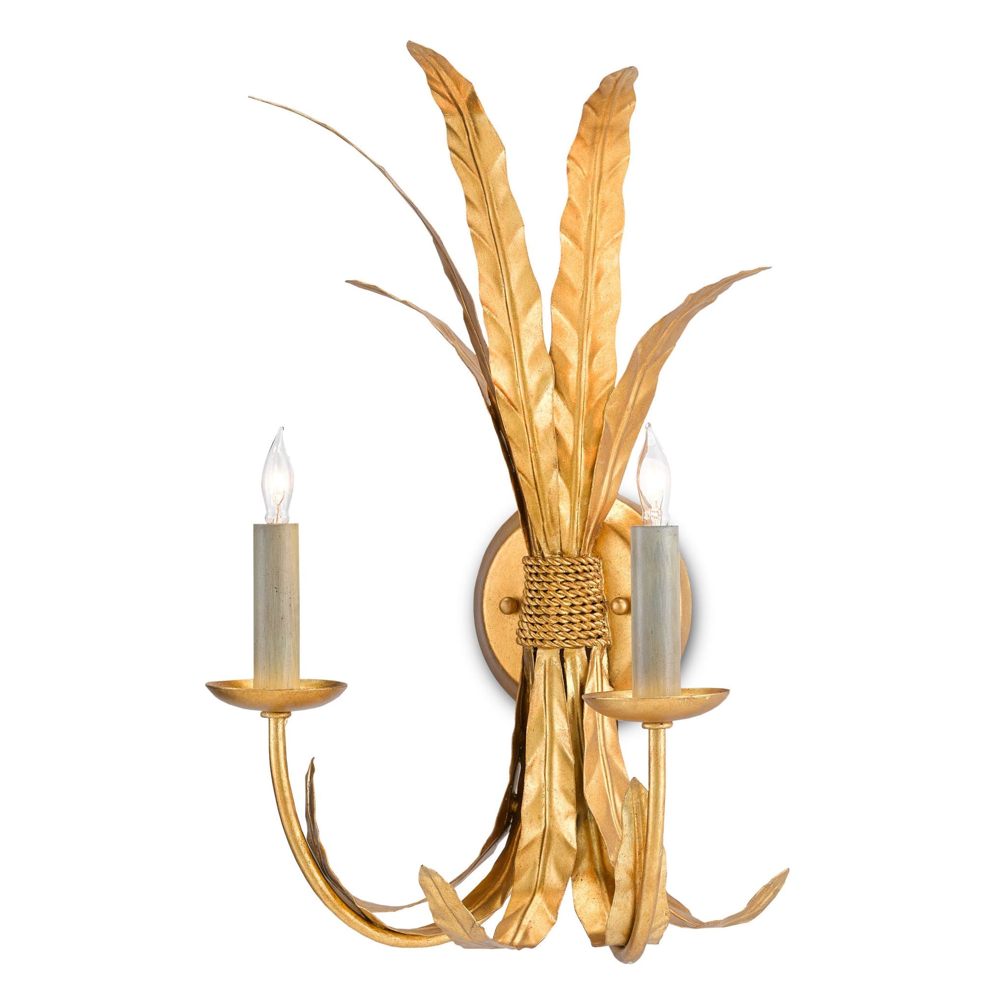 Bette Gold Wall Sconce - Grecian Gold Leaf