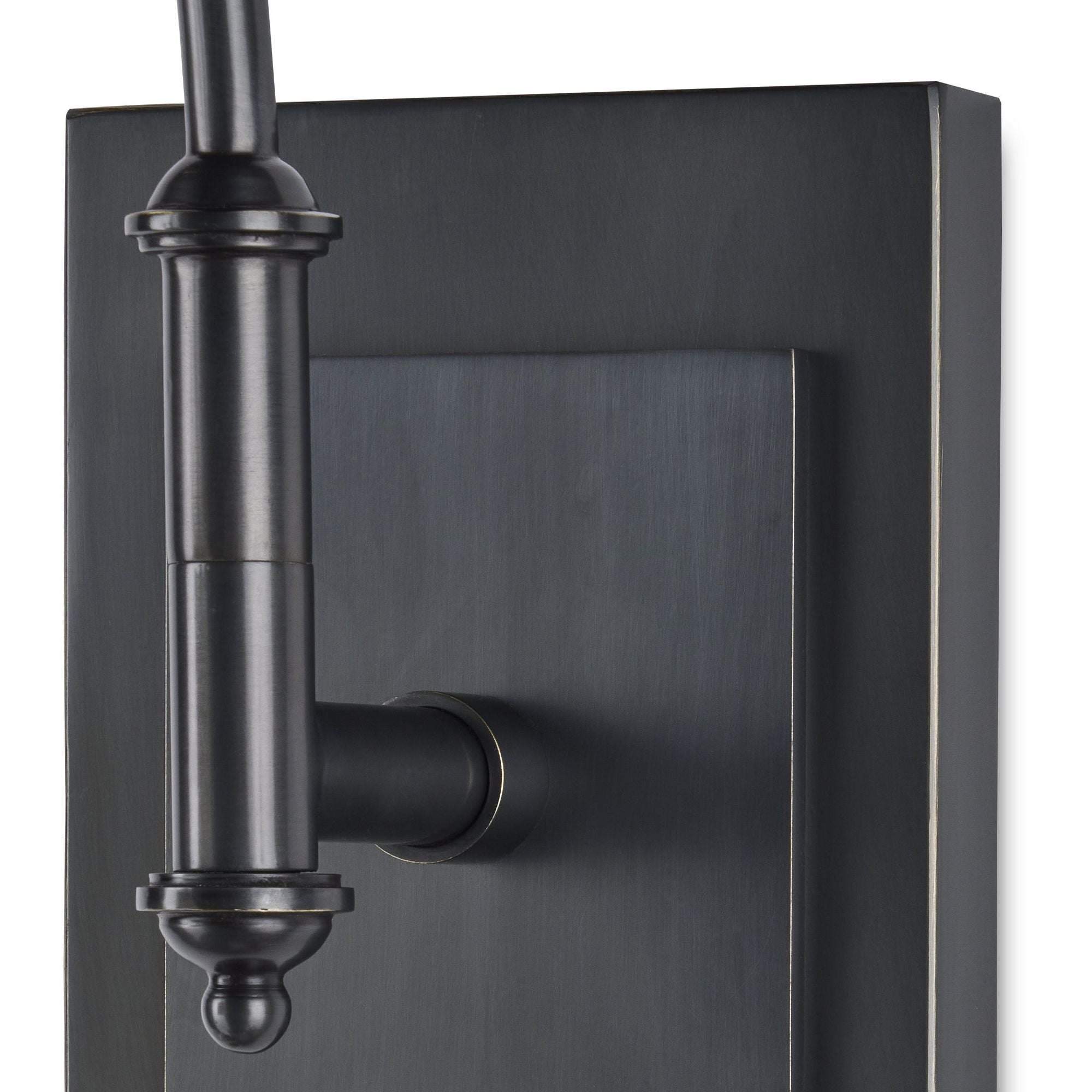 Ashby Bronze Swing-Arm Wall Sconce, White Shade - Oil Rubbed Bronze