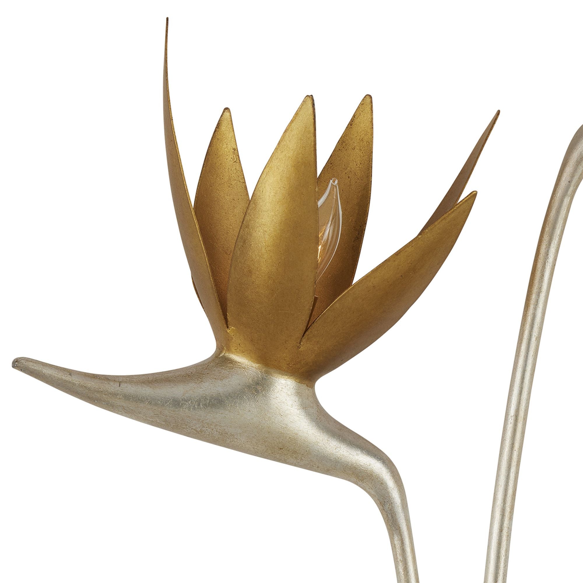 Paradiso Gold & Silver Wall Sconce, Right - Contemporary Silver Leaf/Contemporary Gold Leaf/Gold