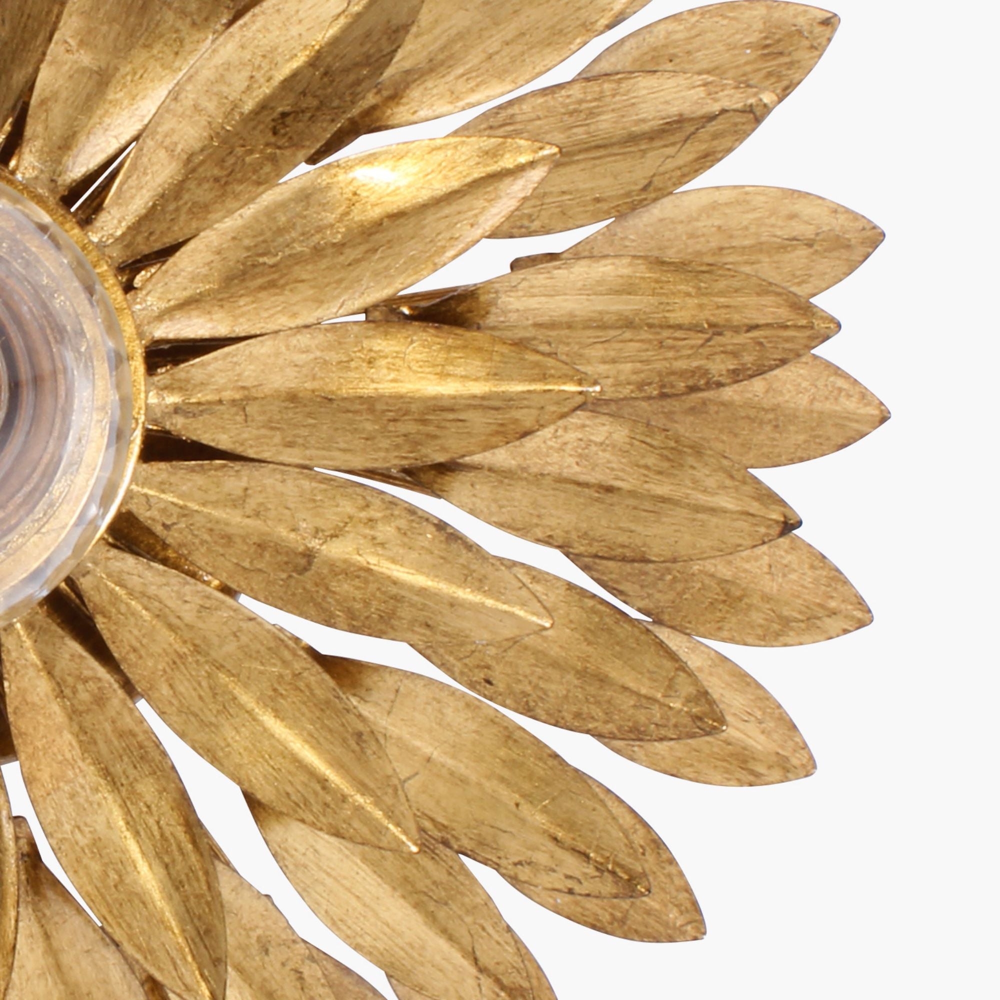 Broche 11'' Antique Gold Sconce Gold 11"W x 11"H x 3.5"D