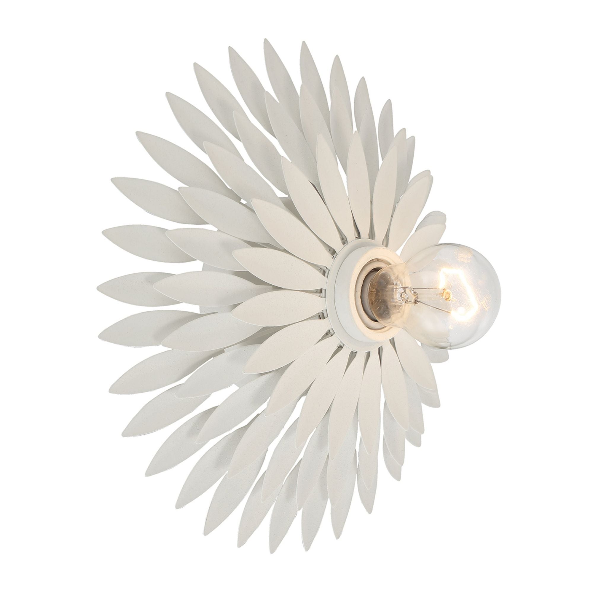 Broche 1 Light Matte White Sconce 11"W x 11"H x 3.5"D