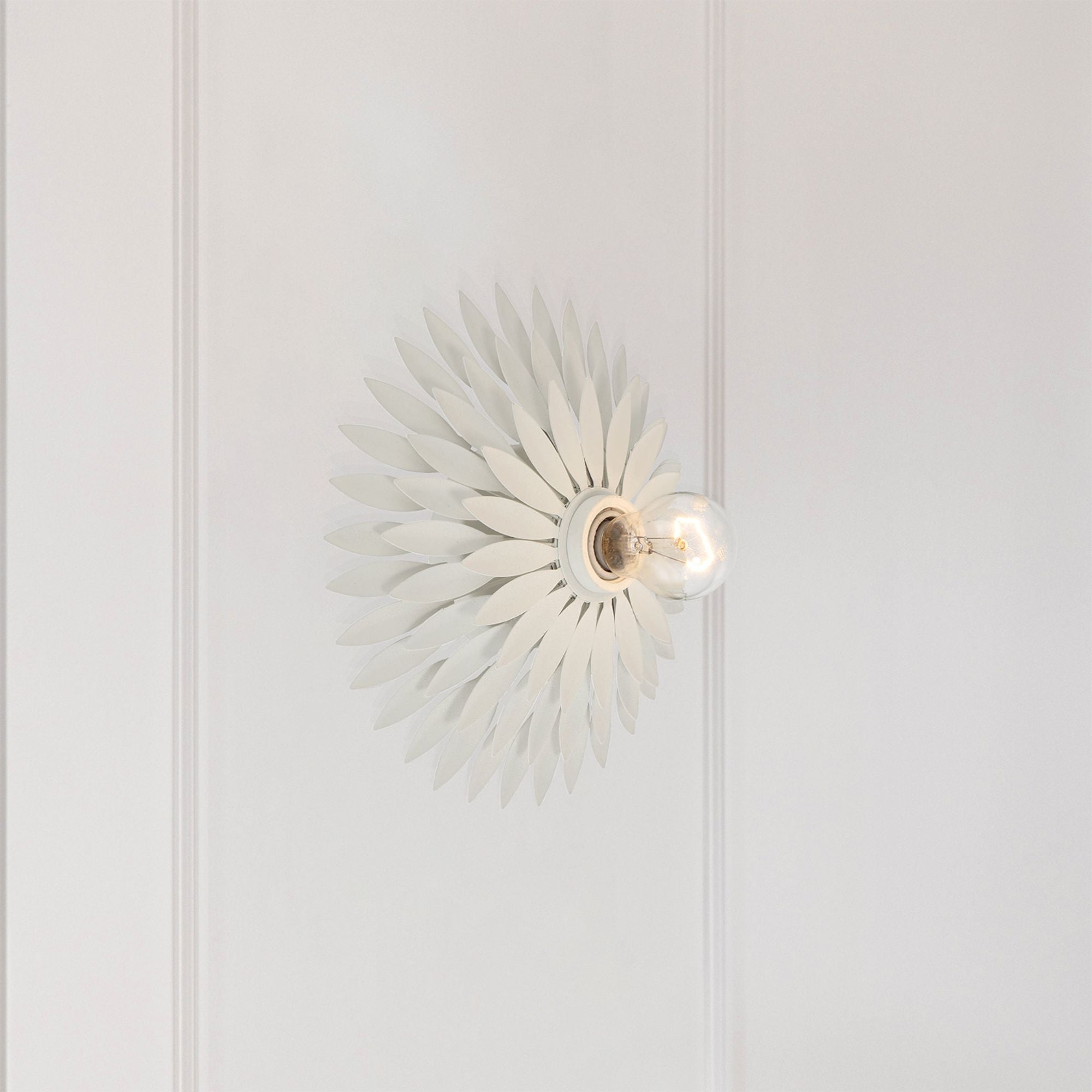 Broche 1 Light Matte White Sconce 11"W x 11"H x 3.5"D