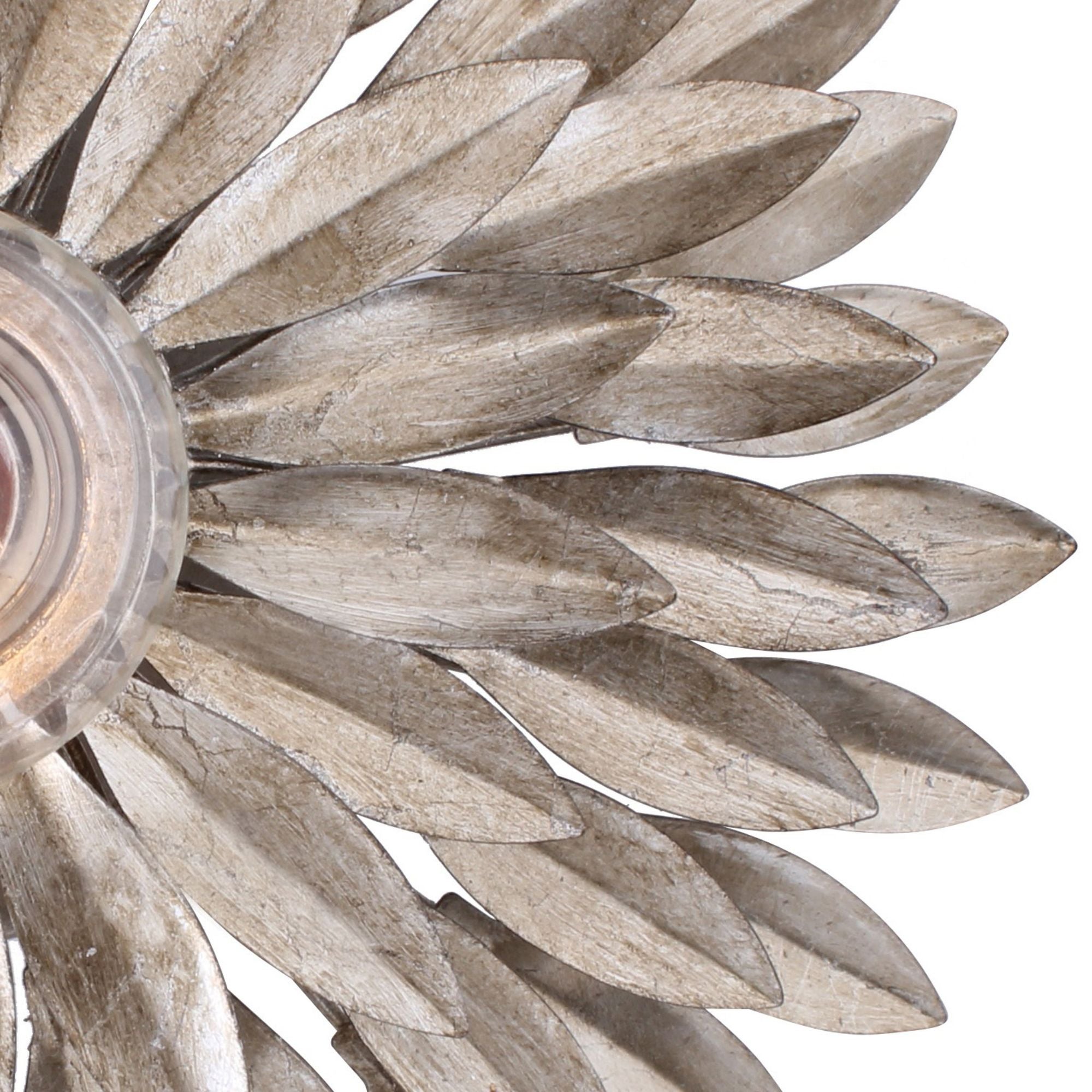 Broche 11'' Antique Silver Sconce Silver 11"W x 11"H x 3.5"D