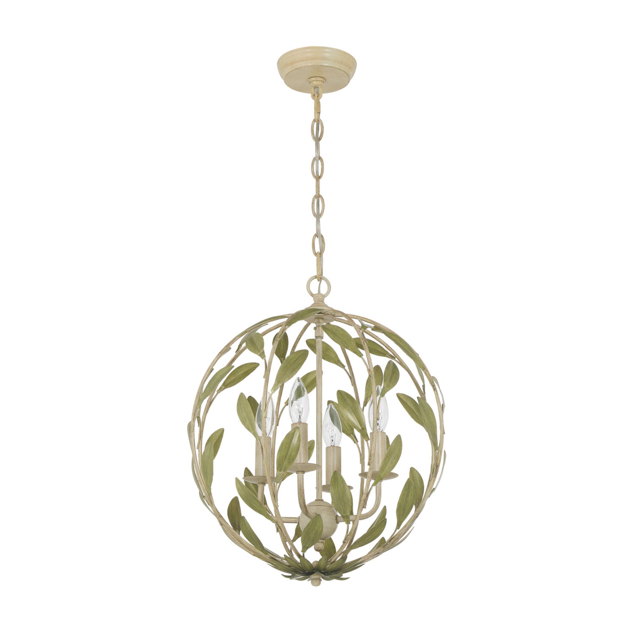 Broche 16'' Champagne Green Tea Chandelier Green 16"W x 18.75"H x 16"D