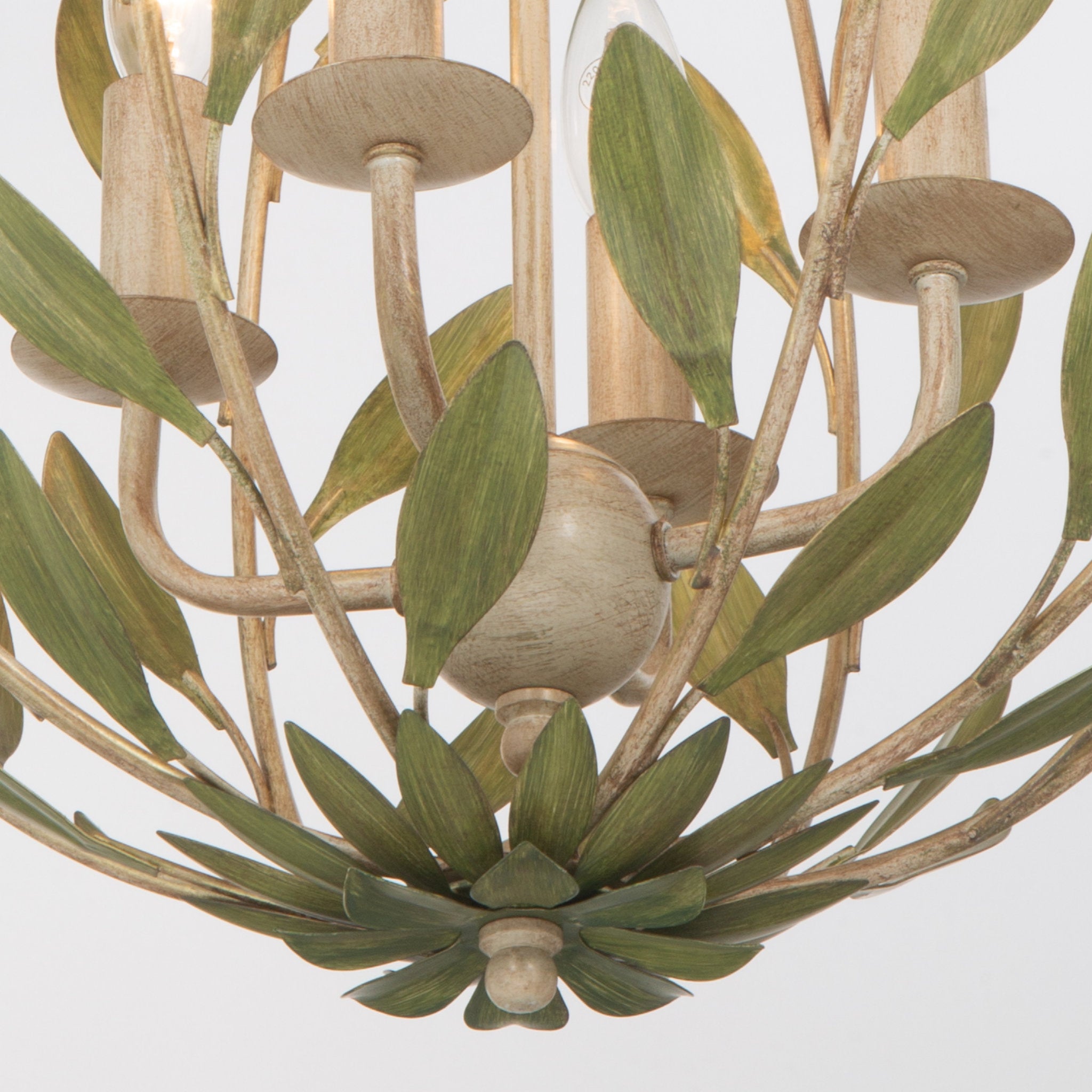 Broche 16'' Champagne Green Tea Chandelier Green 16"W x 18.75"H x 16"D