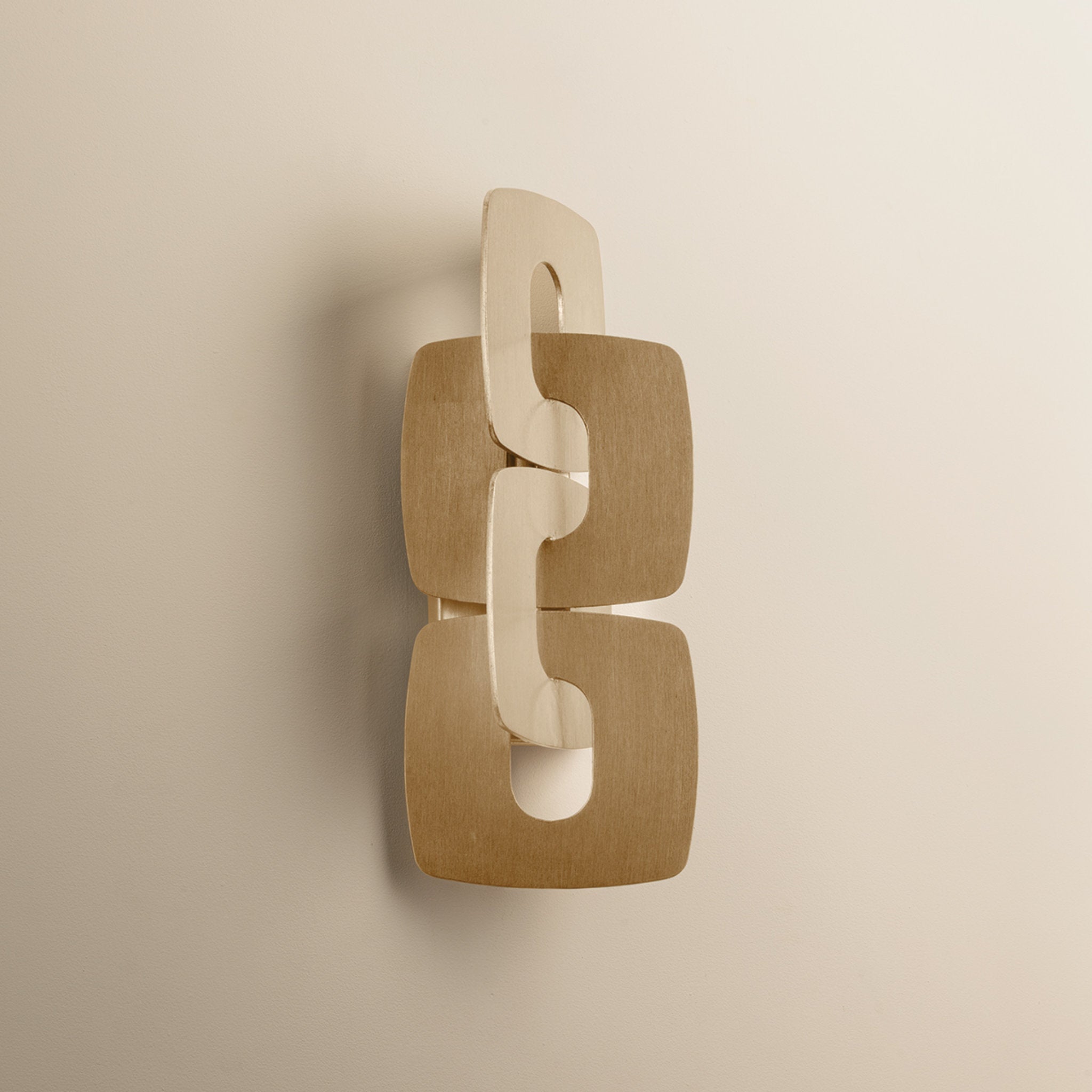 Trentino 2-Light Wall Sconce in Stria Gold Leaf 7.25W x 20H