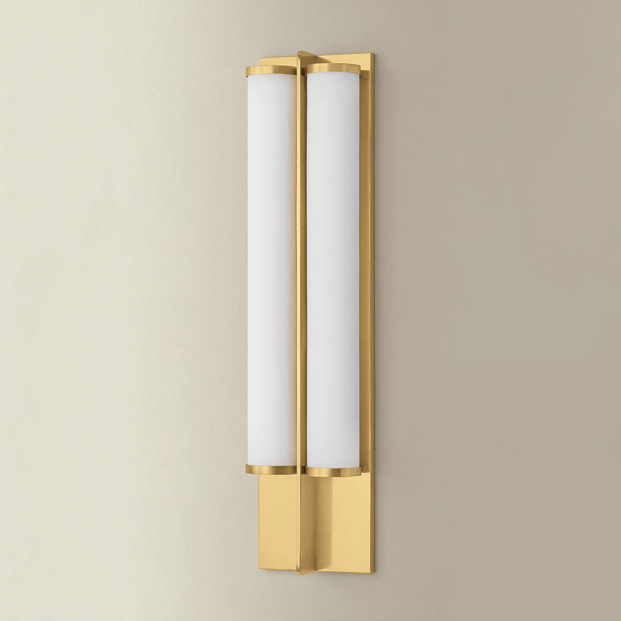 Northfield 2-Light Wall Sconce in Aged Brass 5.5W x 23.5H