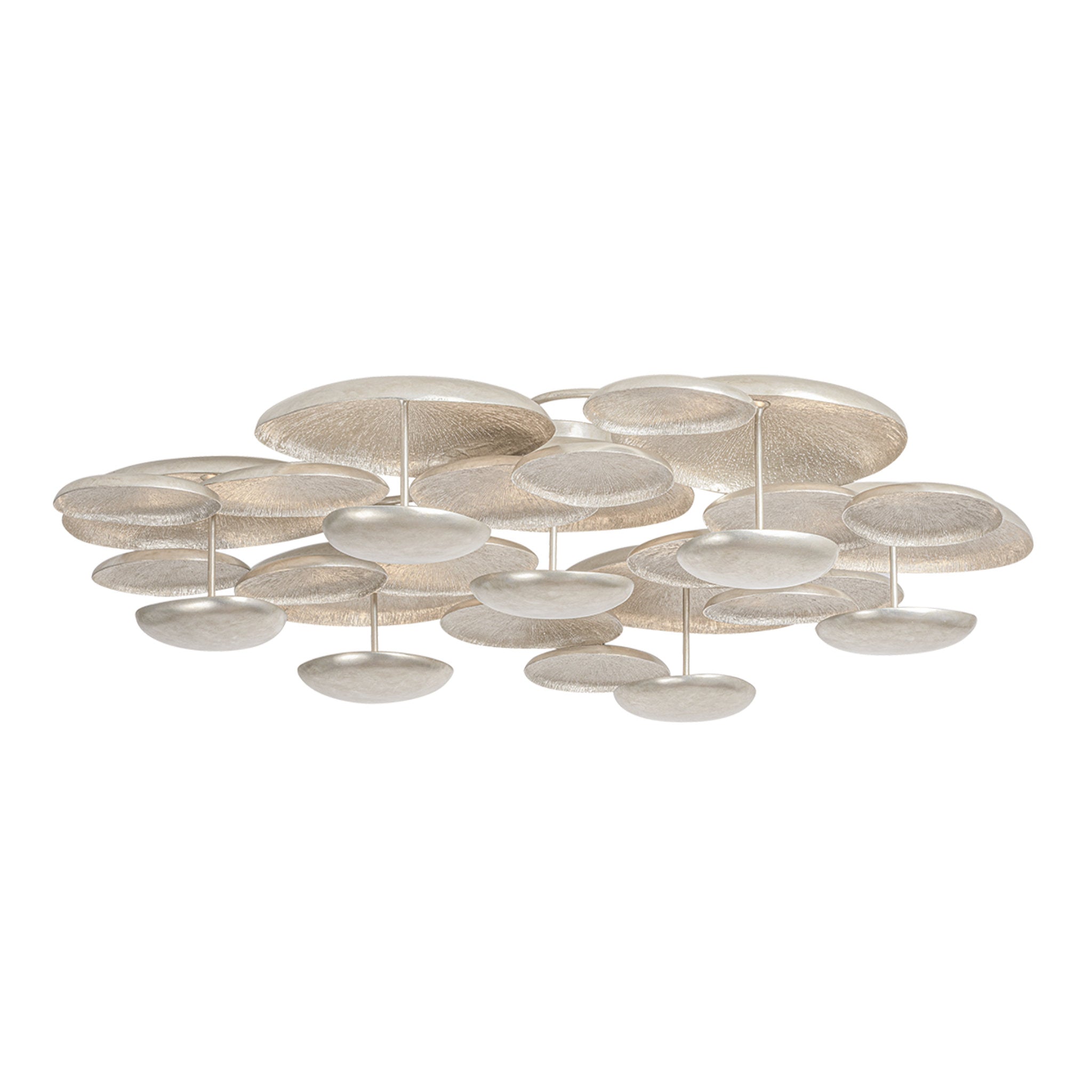 Fistral 7-Light Semi Flush in Textured Warm Silver Leaf 58.5W x 10.25H